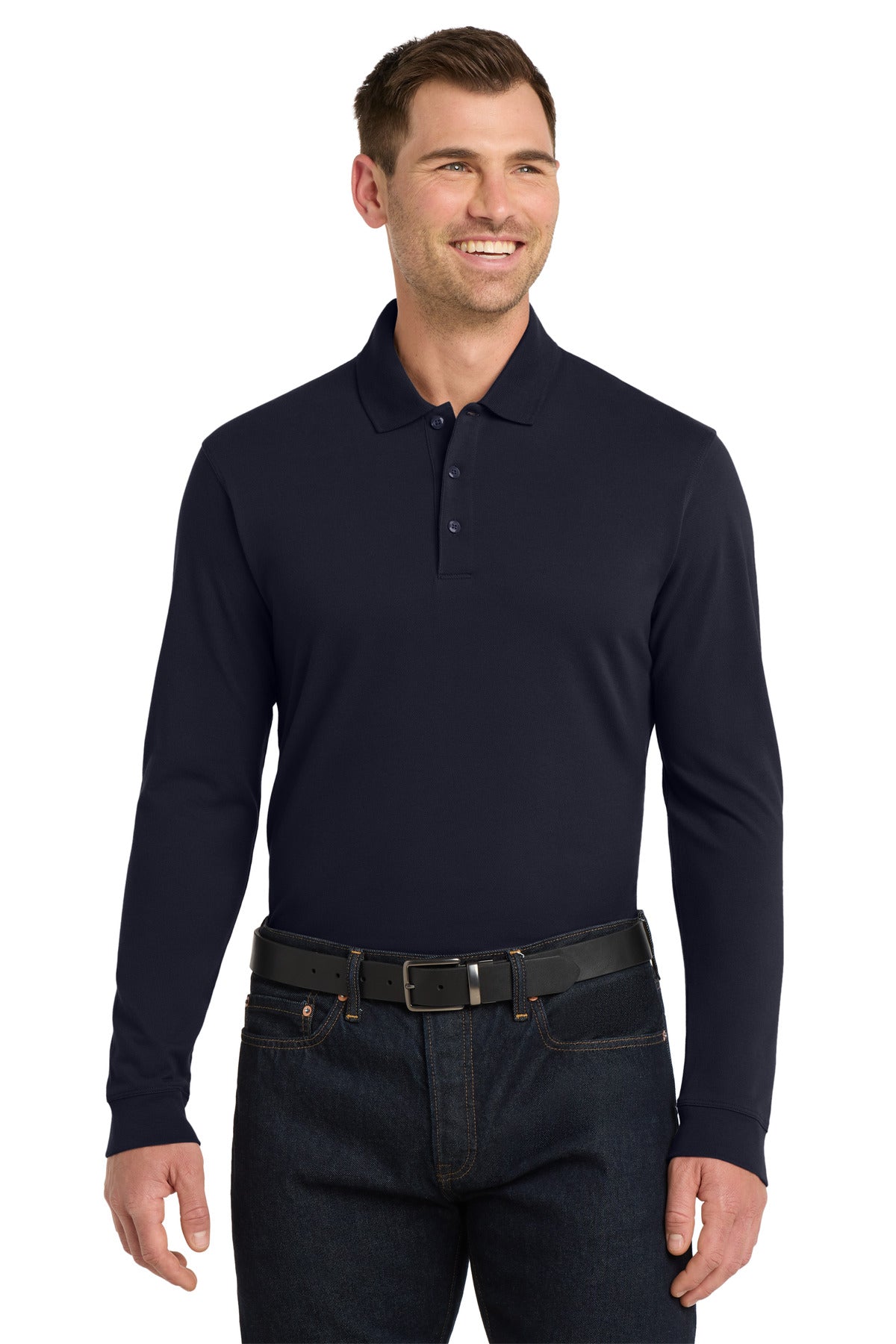 Port Authority® EZCotton® Long Sleeve Polo. K8000LS
