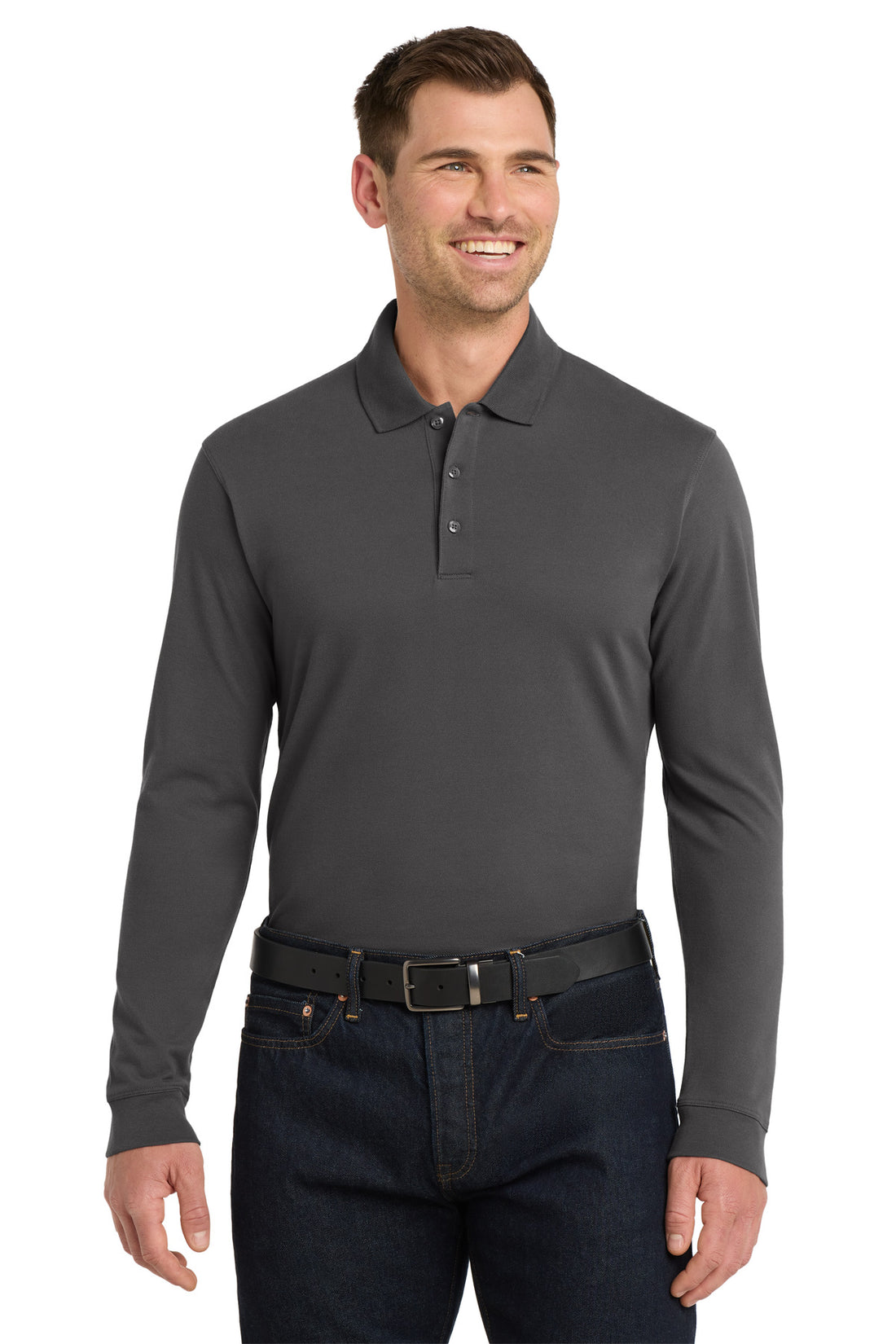 Port Authority® EZCotton® Long Sleeve Polo. K8000LS