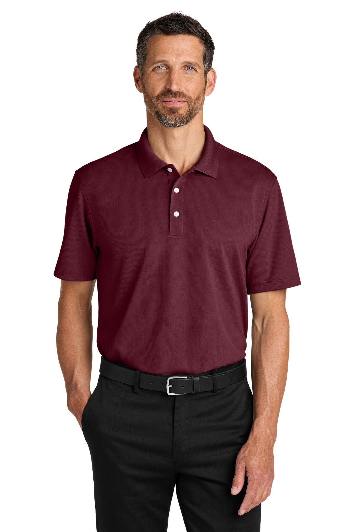 Port Authority® Dry Zone® Stain-Release Grid Polo K845 - Club Burgundy - 2XL