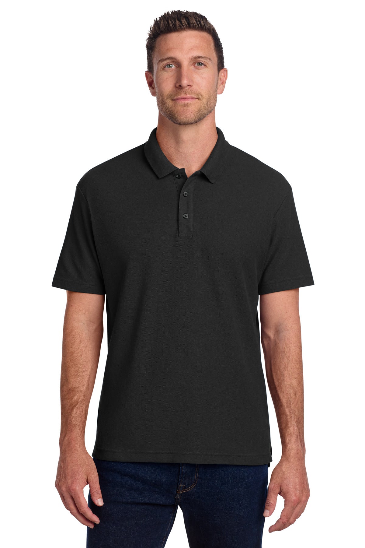 Port Authority® C-FREE® Cotton Blend Pique Polo K867 - Black - 2XL