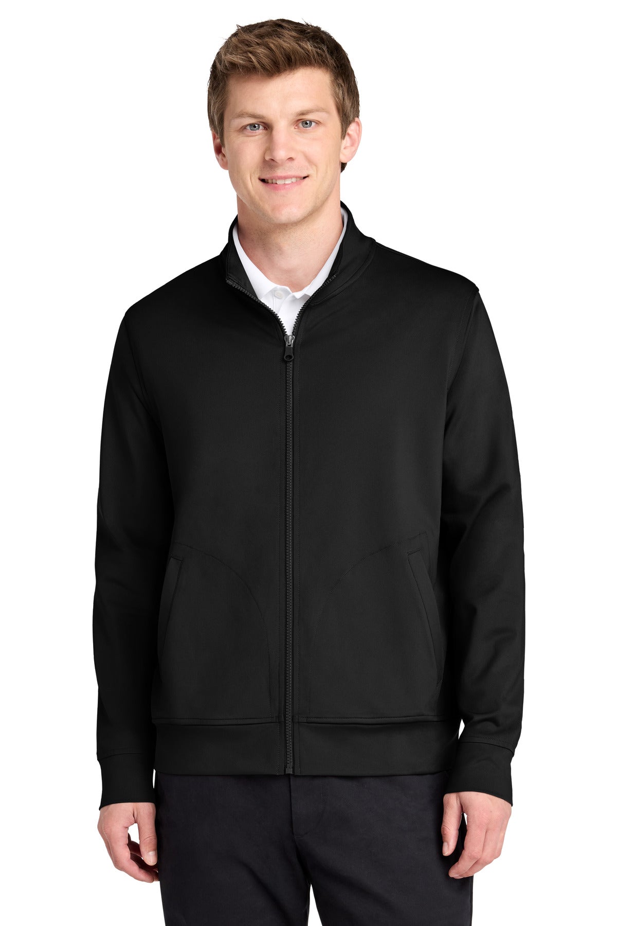 Port Authority® C-FREE® Double Knit Full-Zip K881 - Deep Black - 2XL