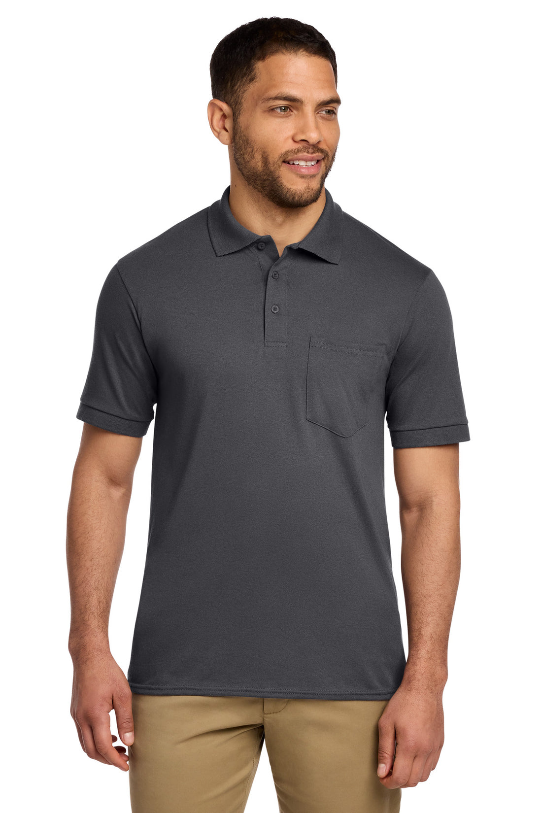 Port & Co® Core Blend Jersey Knit Pocket Polo. KP55P