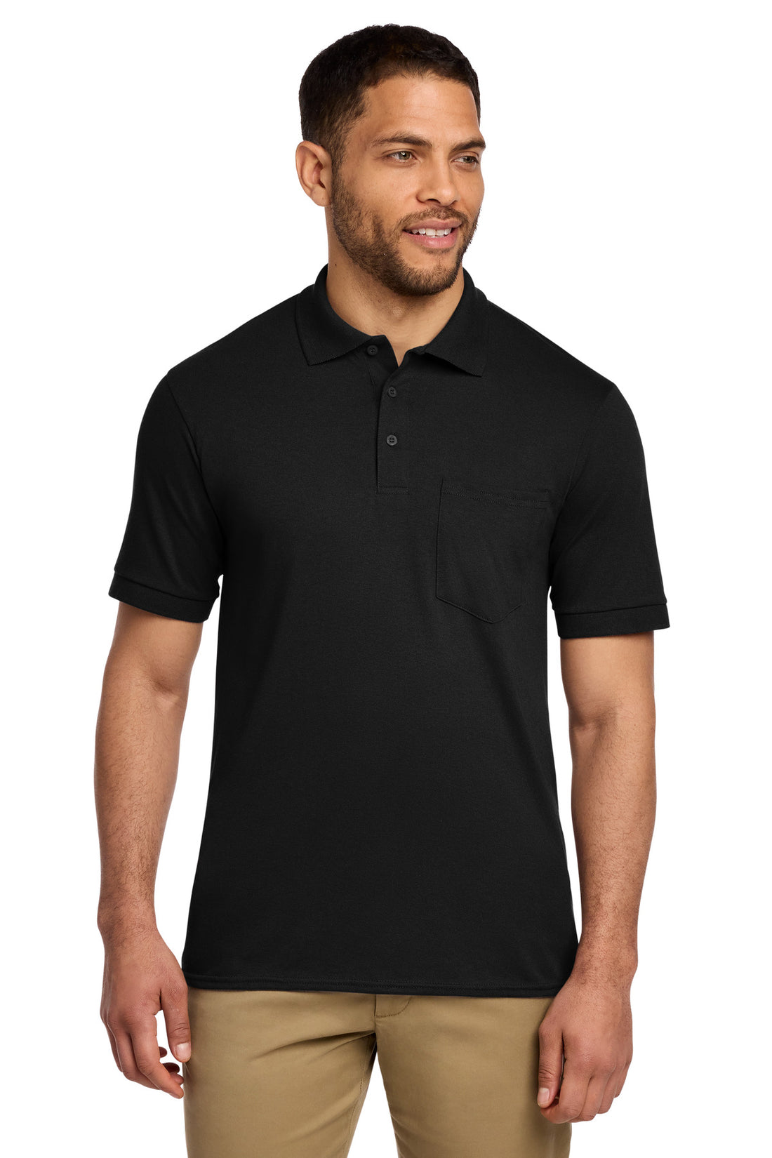 Port & Co® Core Blend Jersey Knit Pocket Polo. KP55P