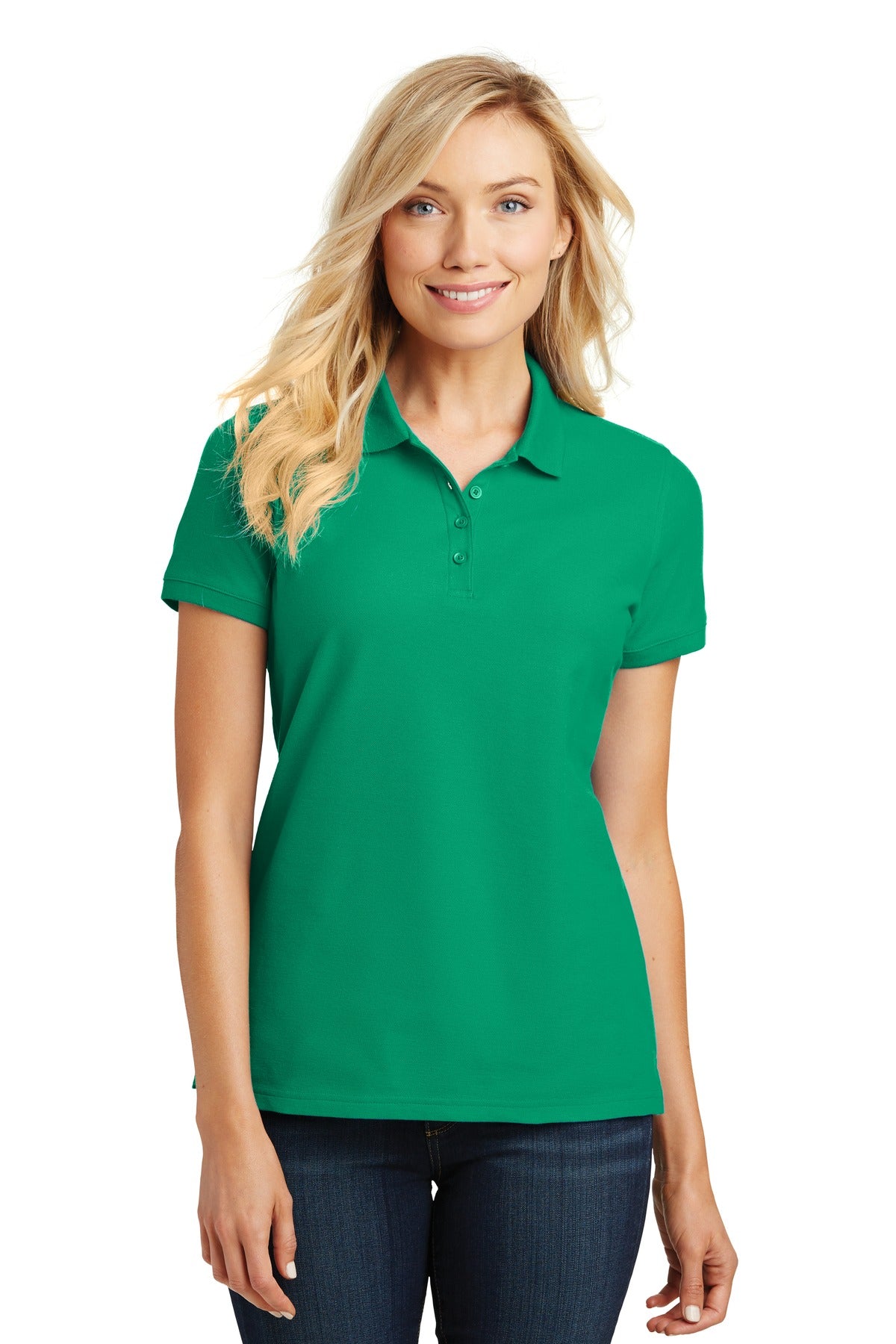 Port Authority® Women's Core Classic Pique Polo. L100 - Bright Kelly Green - XS