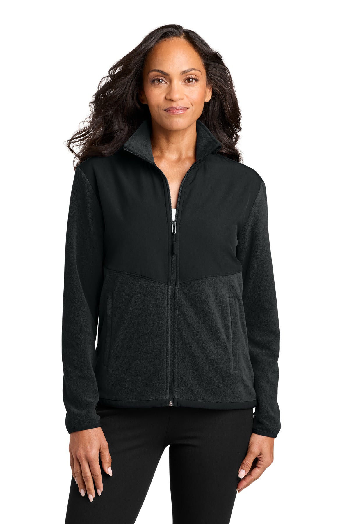 Port Authority® Women's Therma-Tek Fleece Jacket L180 - Black - 3XL