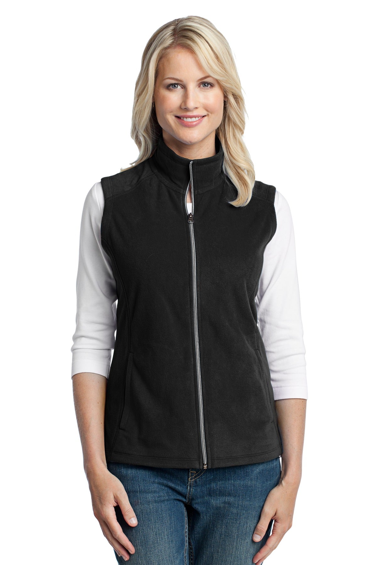 Port Authority® Women's Microfleece Vest. L226 - Black - XS