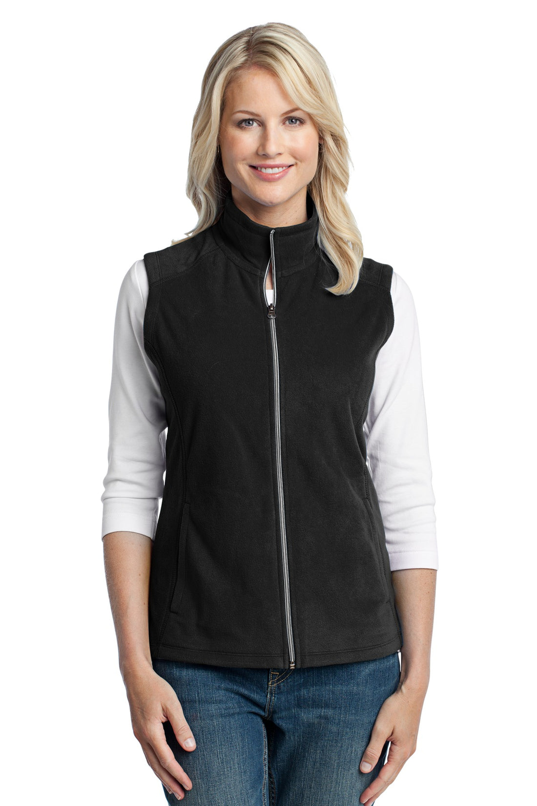 Port Authority® Women's Microfleece Vest. L226 - Black - XS