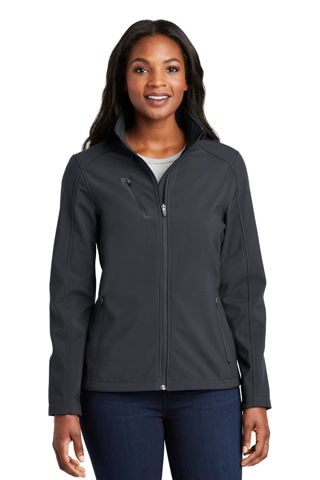 Port Authority® Women's Welded Soft Shell Jacket. L324 - Battleship Grey - XS