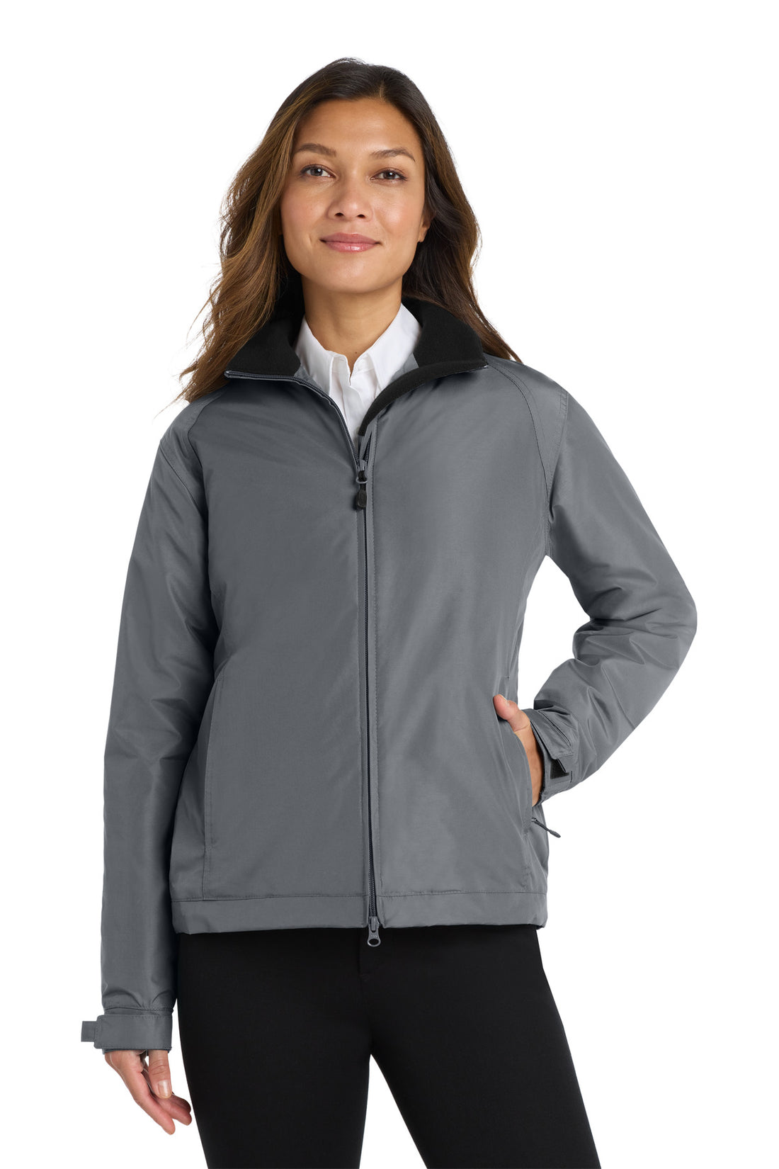 Port Authority® Women's Challenger Jacket. L354 - Steel Grey/ True Black - XS