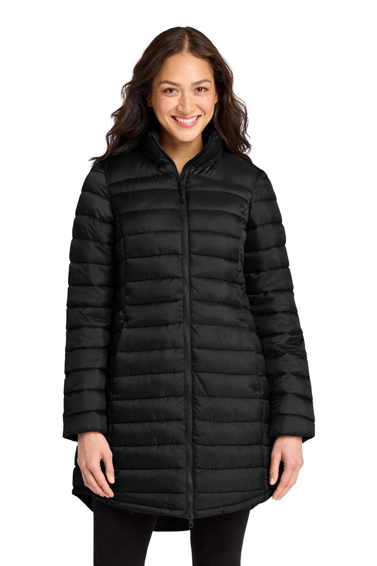 Port Authority® Women's Horizon Puffy Long Jacket L365 - Deep Black - 3XL