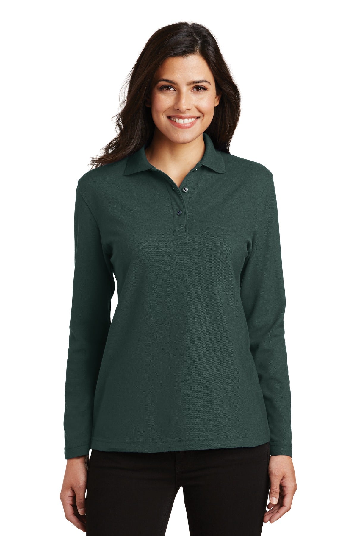 Port Authority® Women's Silk Touch Long Sleeve Polo.  L500LS