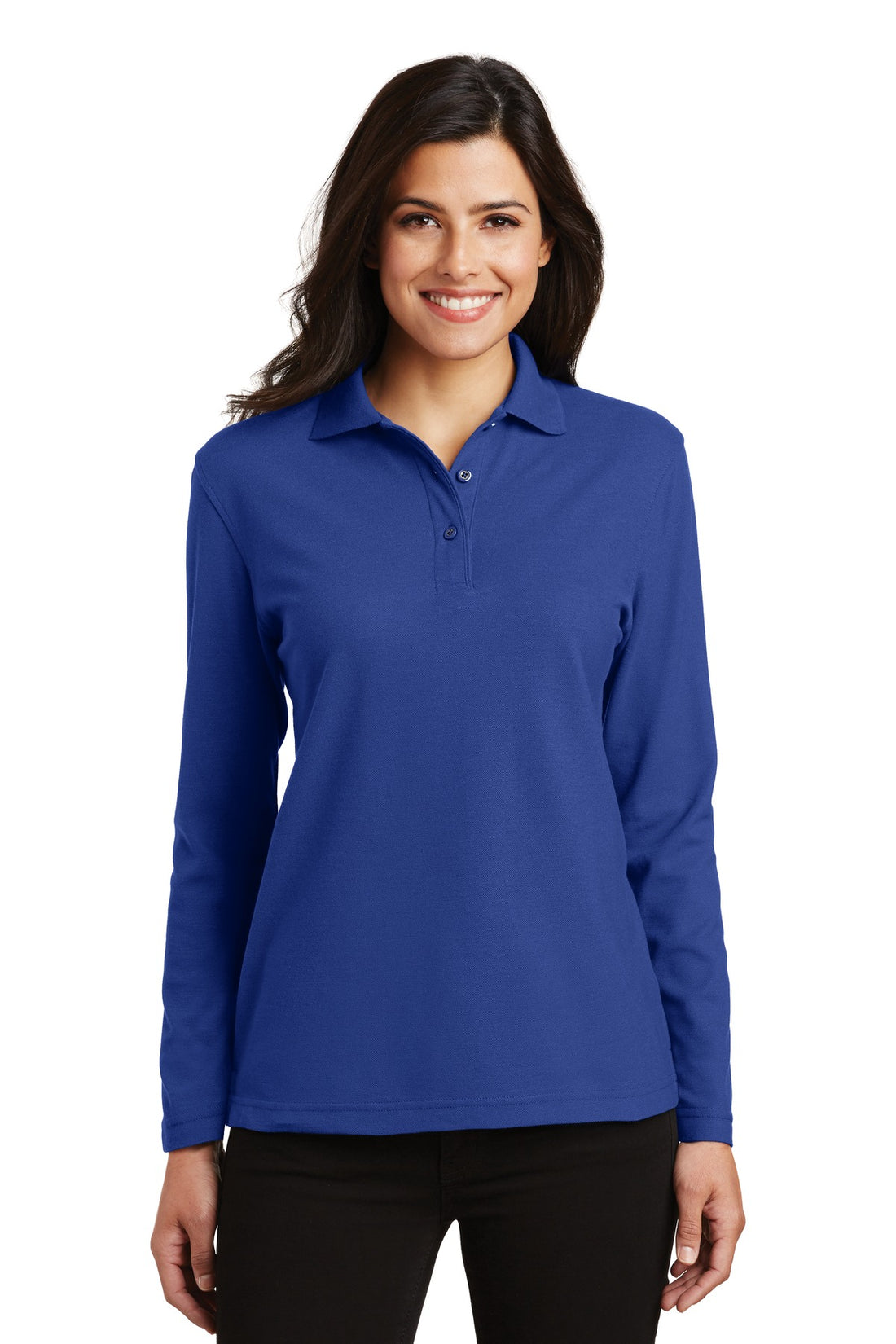 Port Authority® Women's Silk Touch Long Sleeve Polo.  L500LS
