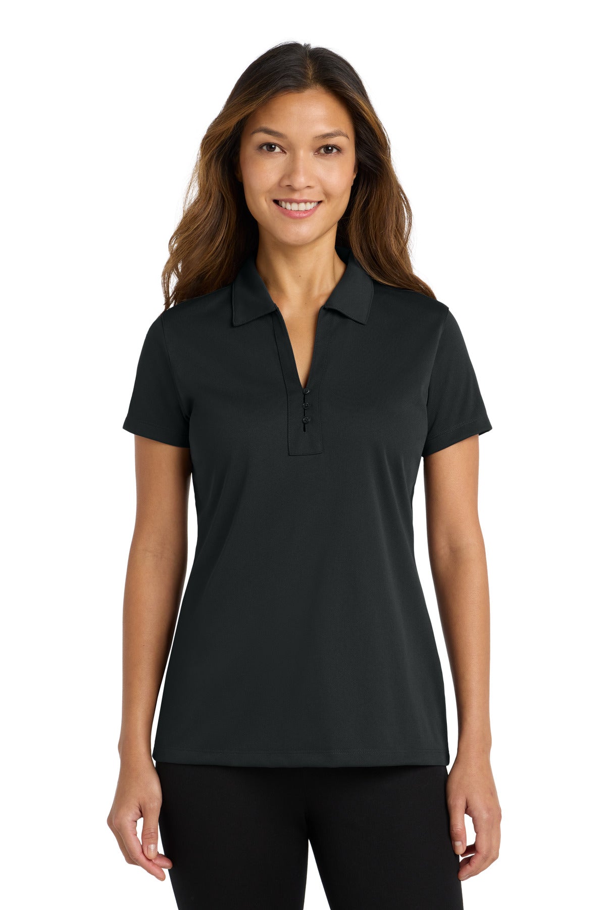 Port Authority® Women's Tech Pique Polo. L527 - Black - XS