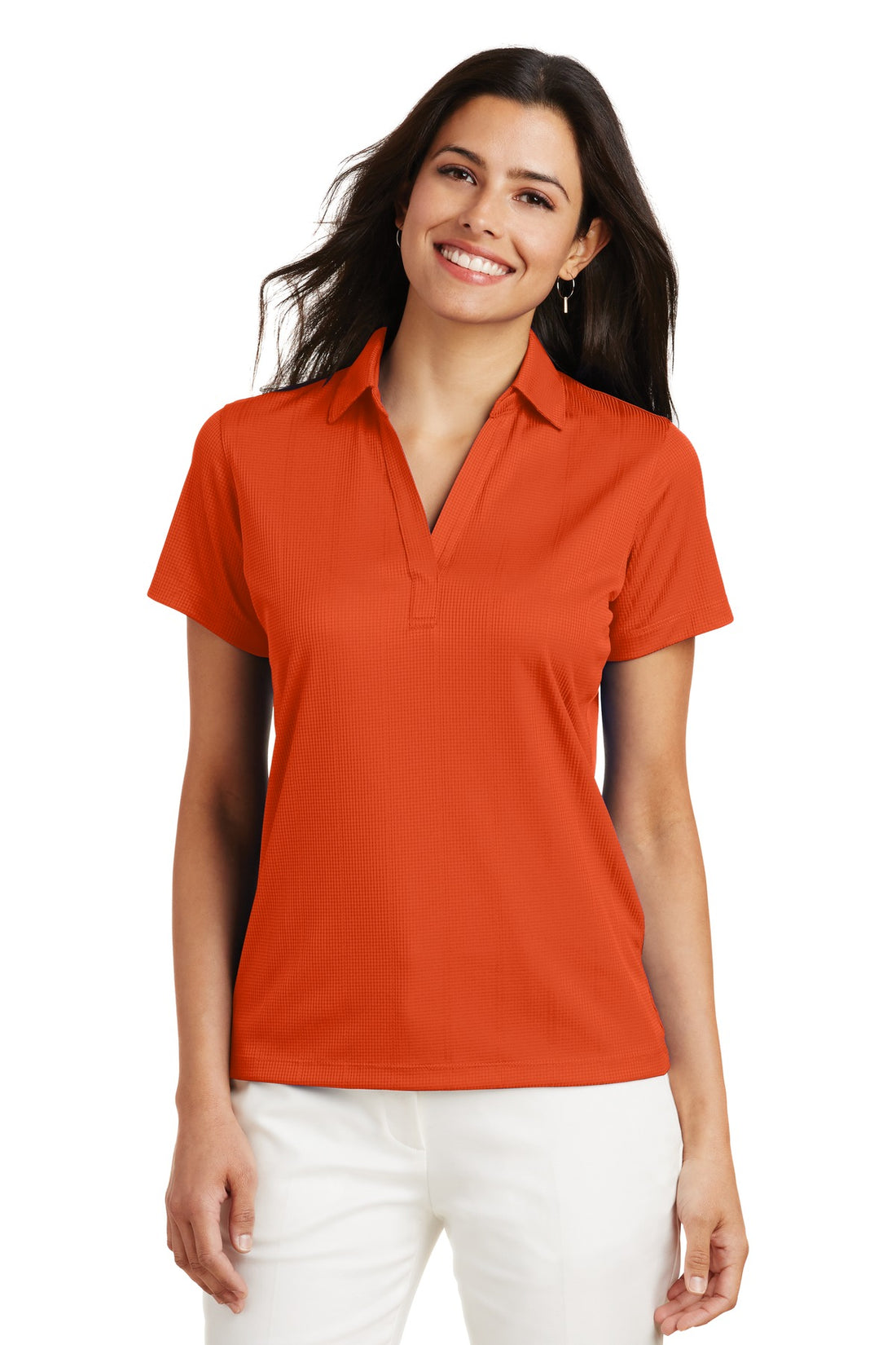 Port Authority® Women's Performance Fine Jacquard Polo. L528 - Autumn Orange - XS