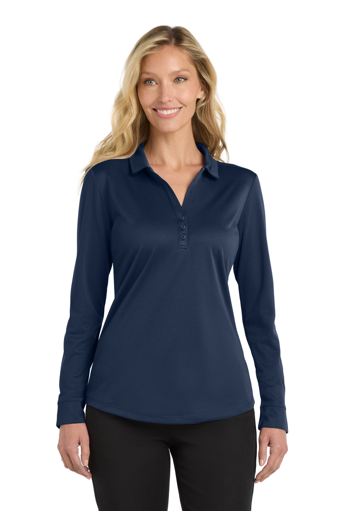 Port Authority ® Women's Silk Touch   Performance Long Sleeve Polo. L540LS