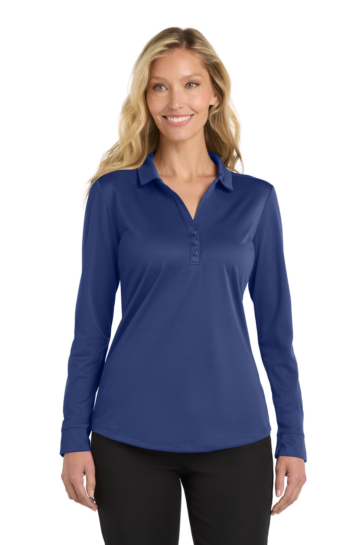 Port Authority ® Women's Silk Touch   Performance Long Sleeve Polo. L540LS