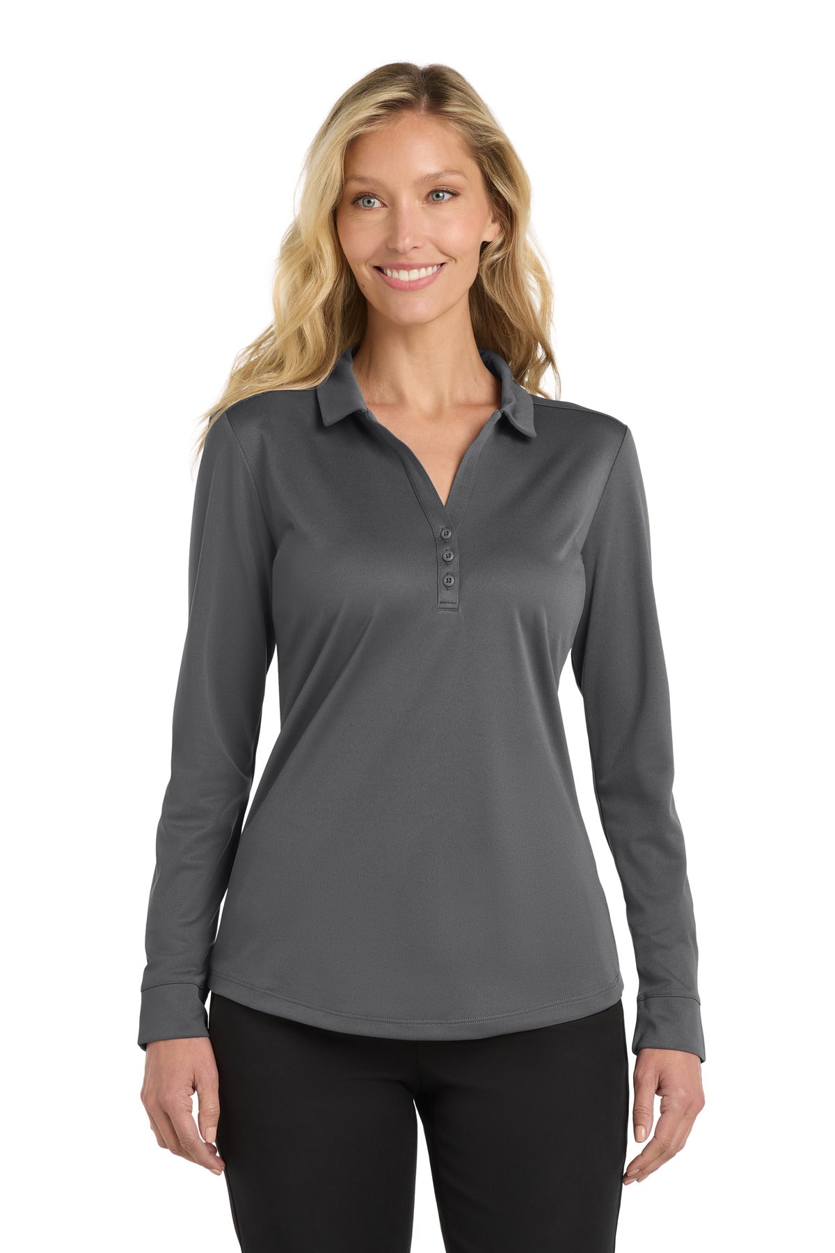 Port Authority ® Women's Silk Touch   Performance Long Sleeve Polo. L540LS