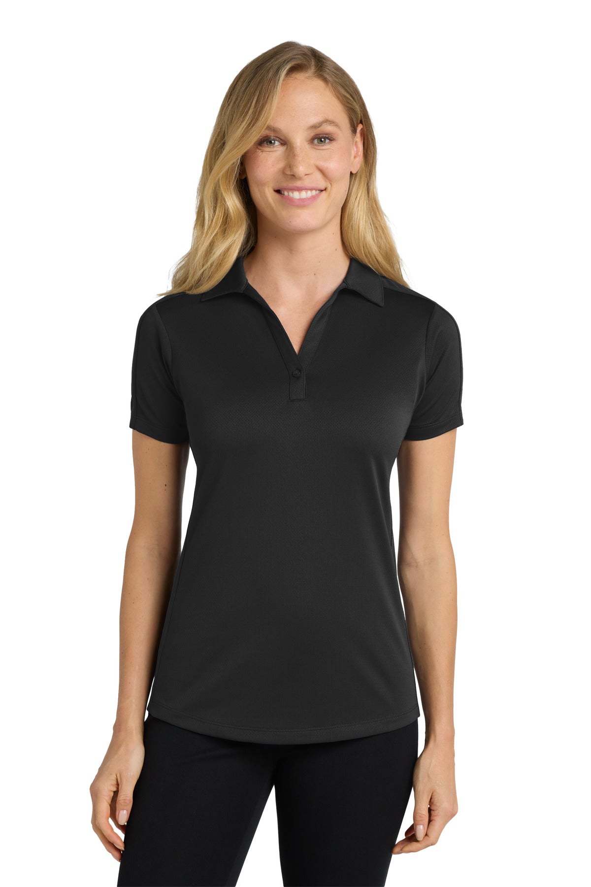 Port Authority® Women's Diamond Jacquard Polo. L569 - Black - XS