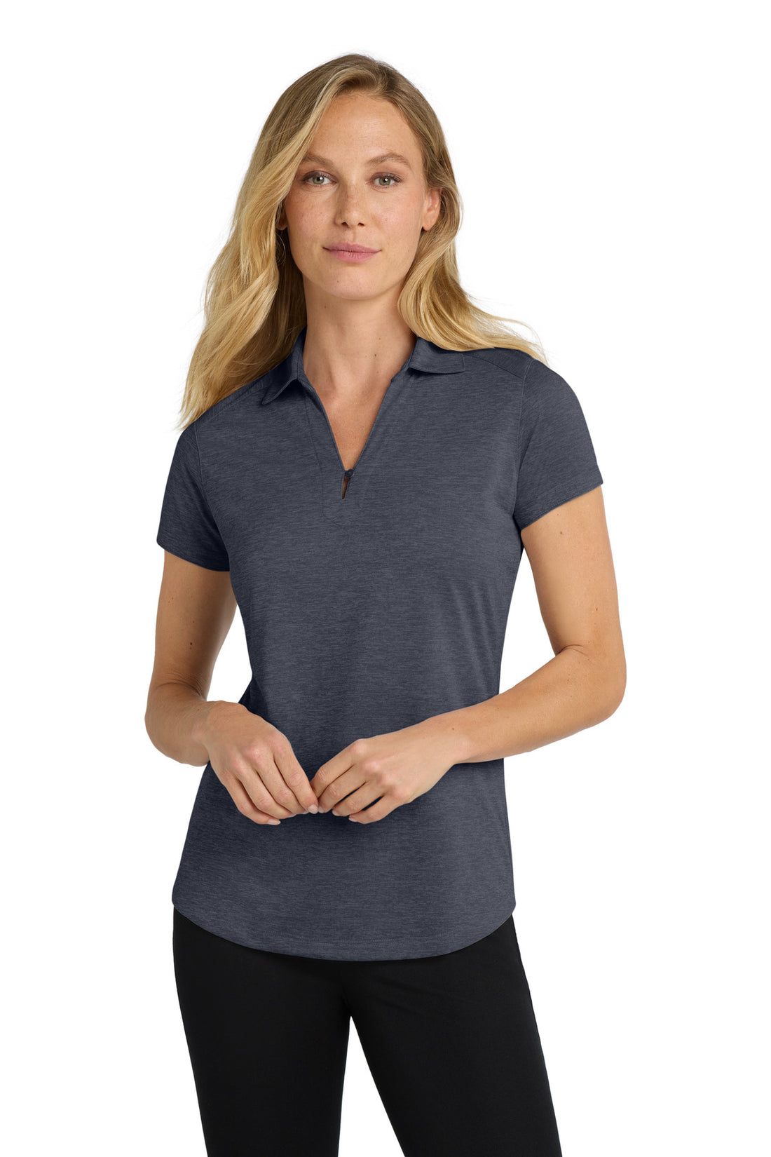 Port Authority® Women's Digi Heather Performance Polo. L574 - Dark Grey - XS