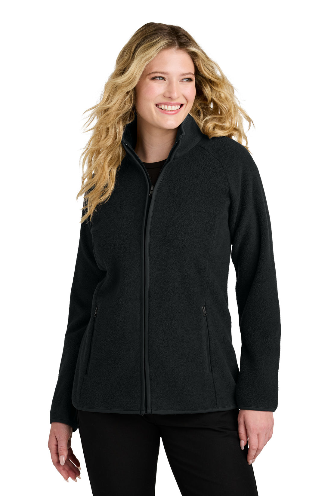 Port Authority® Women's C-FREE® Raglan Fleece L700 - Deep Black - 3XL