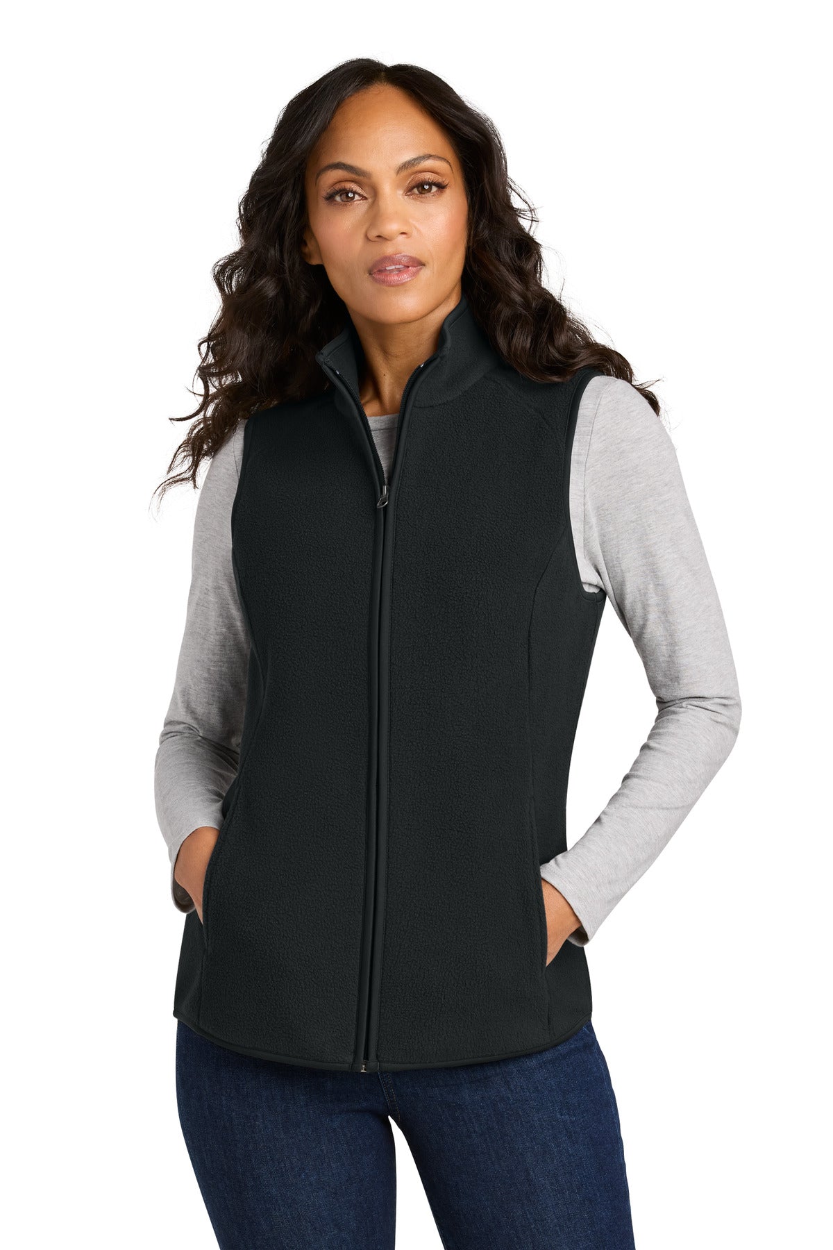 Port Authority® Women's C-FREE® Fleece Vest L702 - Deep Black - 3XL