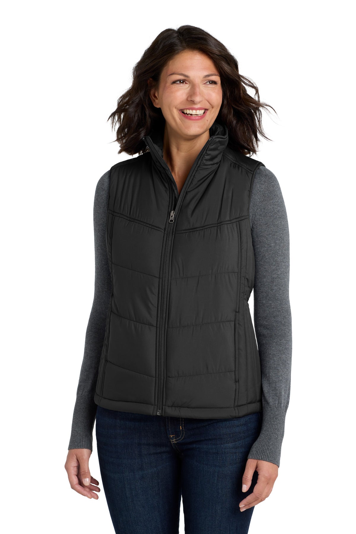 Port Authority® Women's Puffy Vest. L709 - Black - XS
