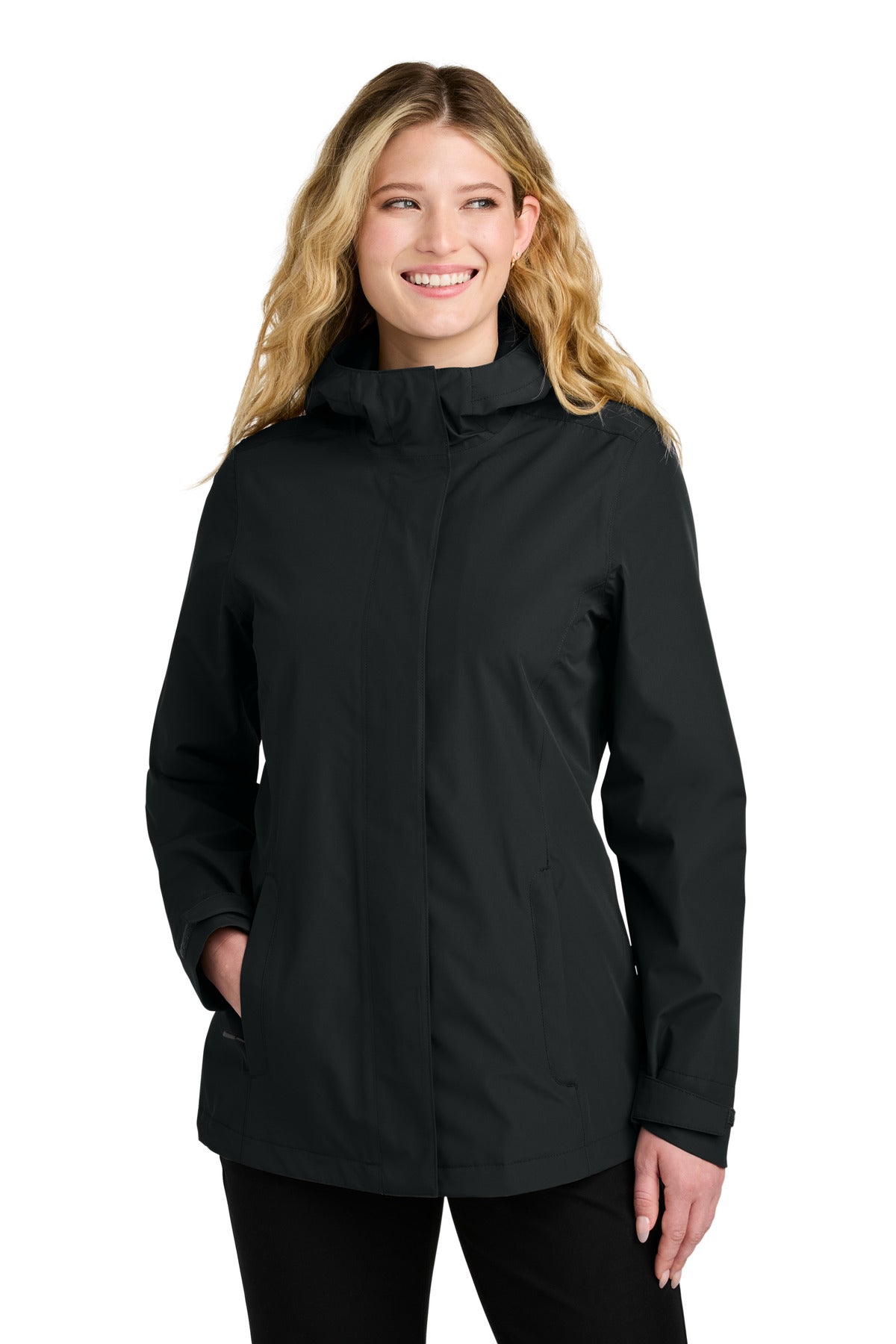 Port Authority® Women's C-FREE® Rain Jacket L714 - Deep Black - 3XL