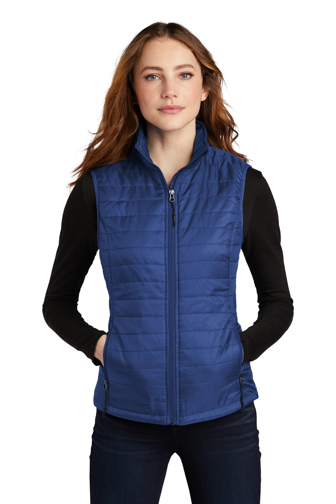 Port Authority ® Women's Packable Puffy Vest L851 - Cobalt Blue - XS
