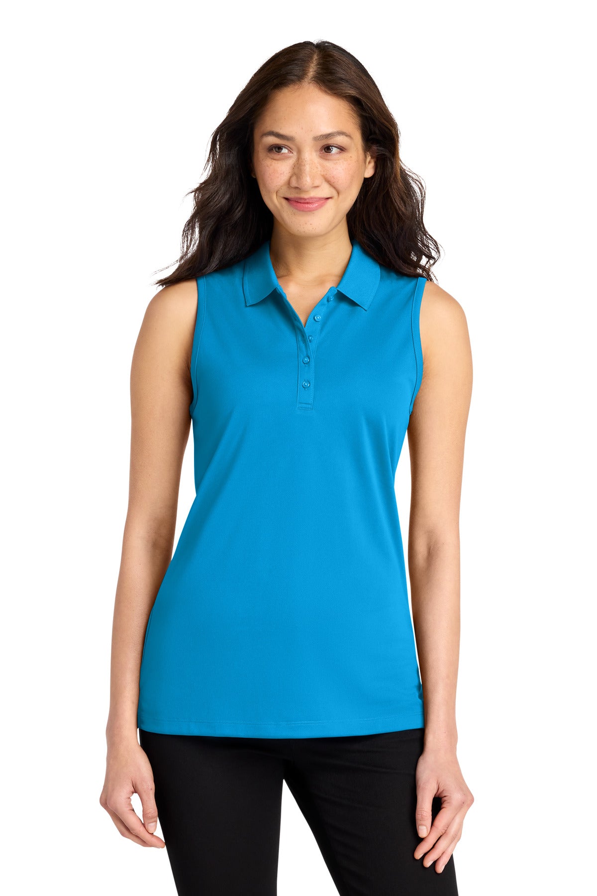 Port Authority® Women's Dry Zone® UV Micro-Mesh Sleeveless Polo LK110SV - Coastal Blue - 3XL