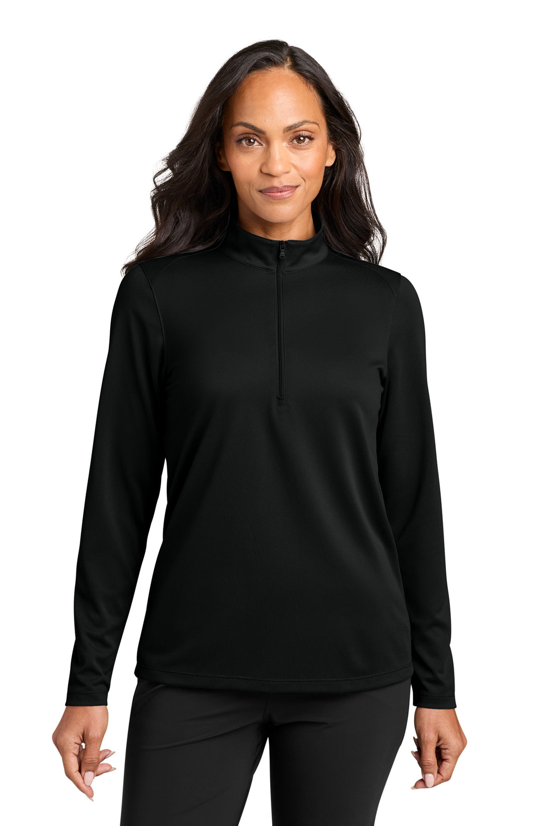 Port Authority® Women's Wearever Performance Pique 1/4-Zip LK241 - Deep Black - 3XL