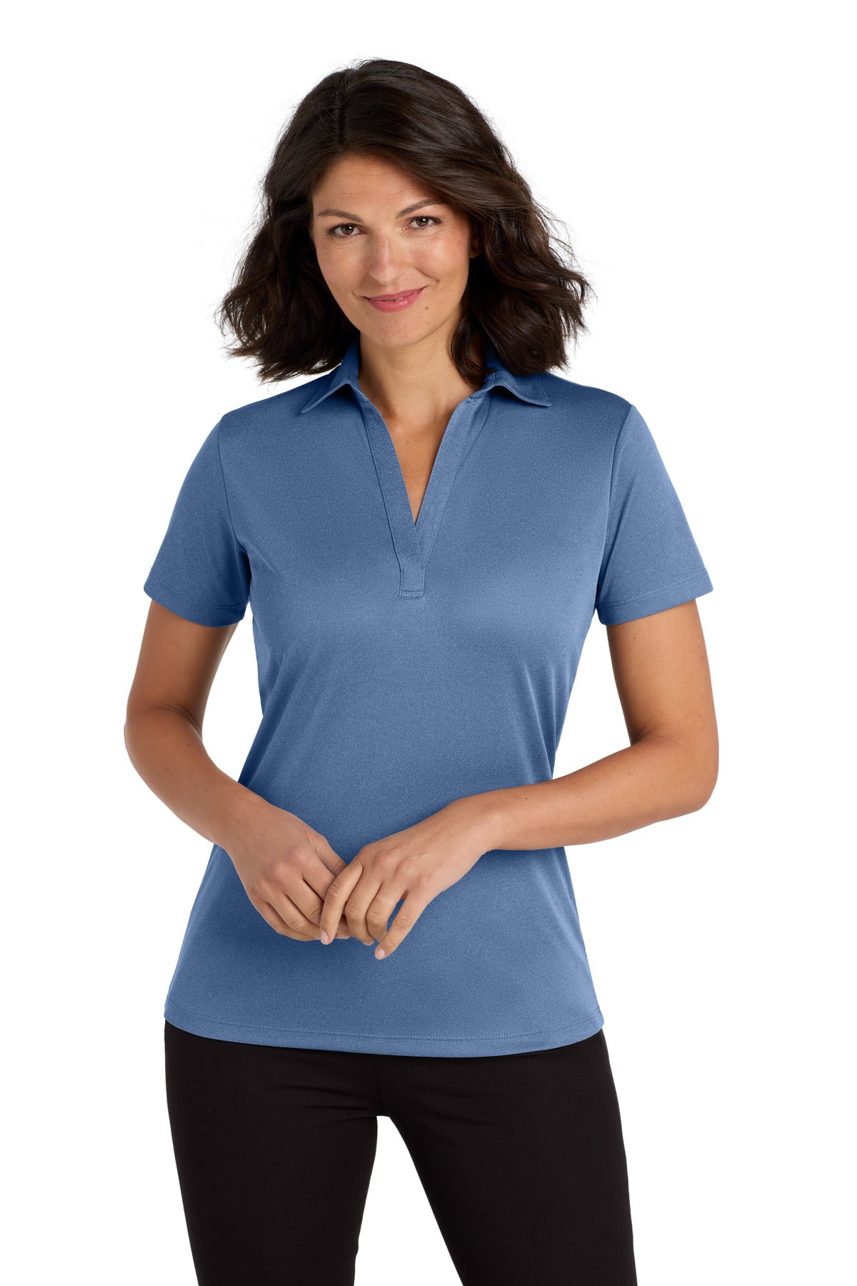 Port Authority ® Women's Heathered Silk Touch  Performance Polo. LK542