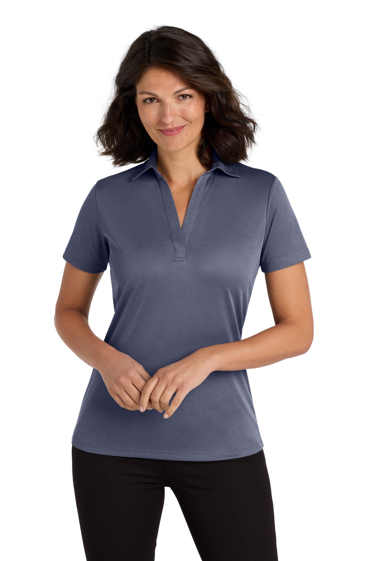 Port Authority ® Women's Heathered Silk Touch  Performance Polo. LK542
