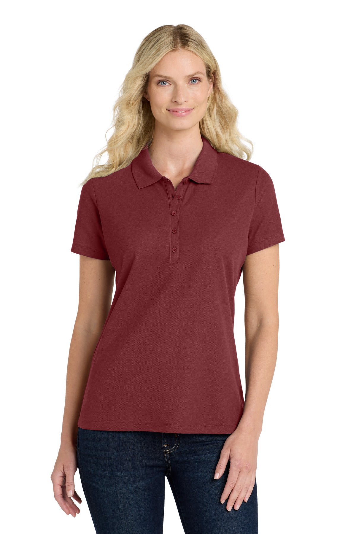 Port Authority® Women's SuperPro React  Polo. LK810 - Burgundy - 3XL
