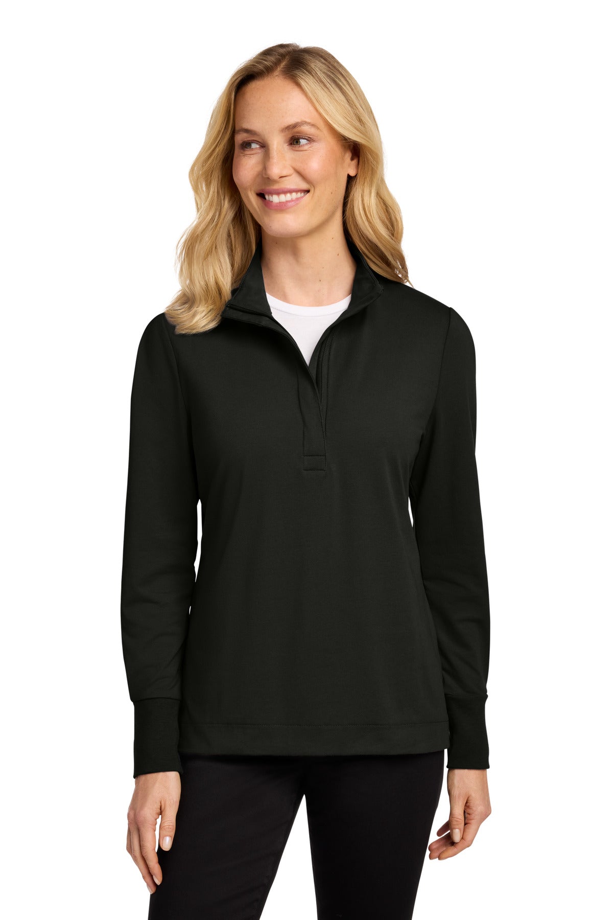 Port Authority® Women's Fairway Stretch 1/4-Zip LK829 - Deep Black - 3XL