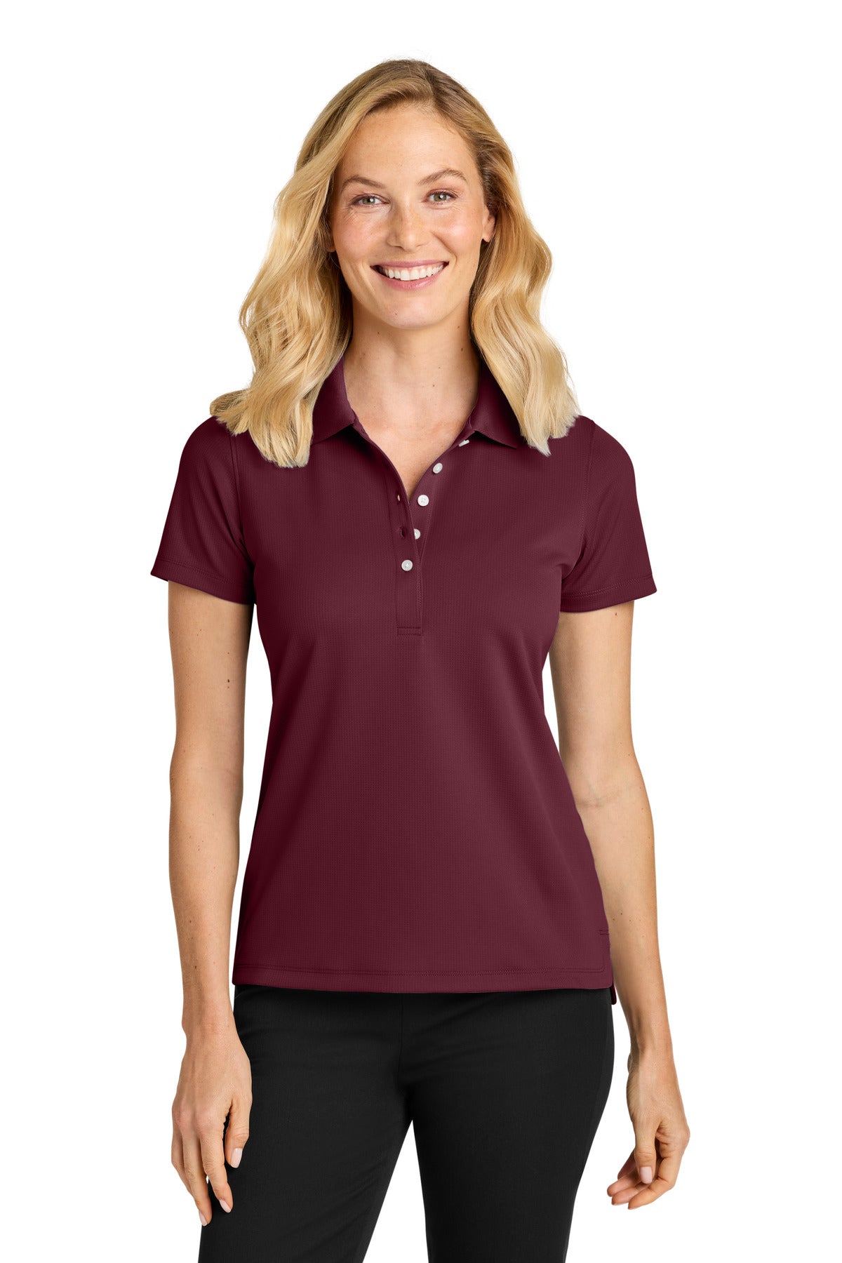 Port Authority® Women's Dry Zone® Stain-Release Grid Polo LK845 - Club Burgundy - 3XL