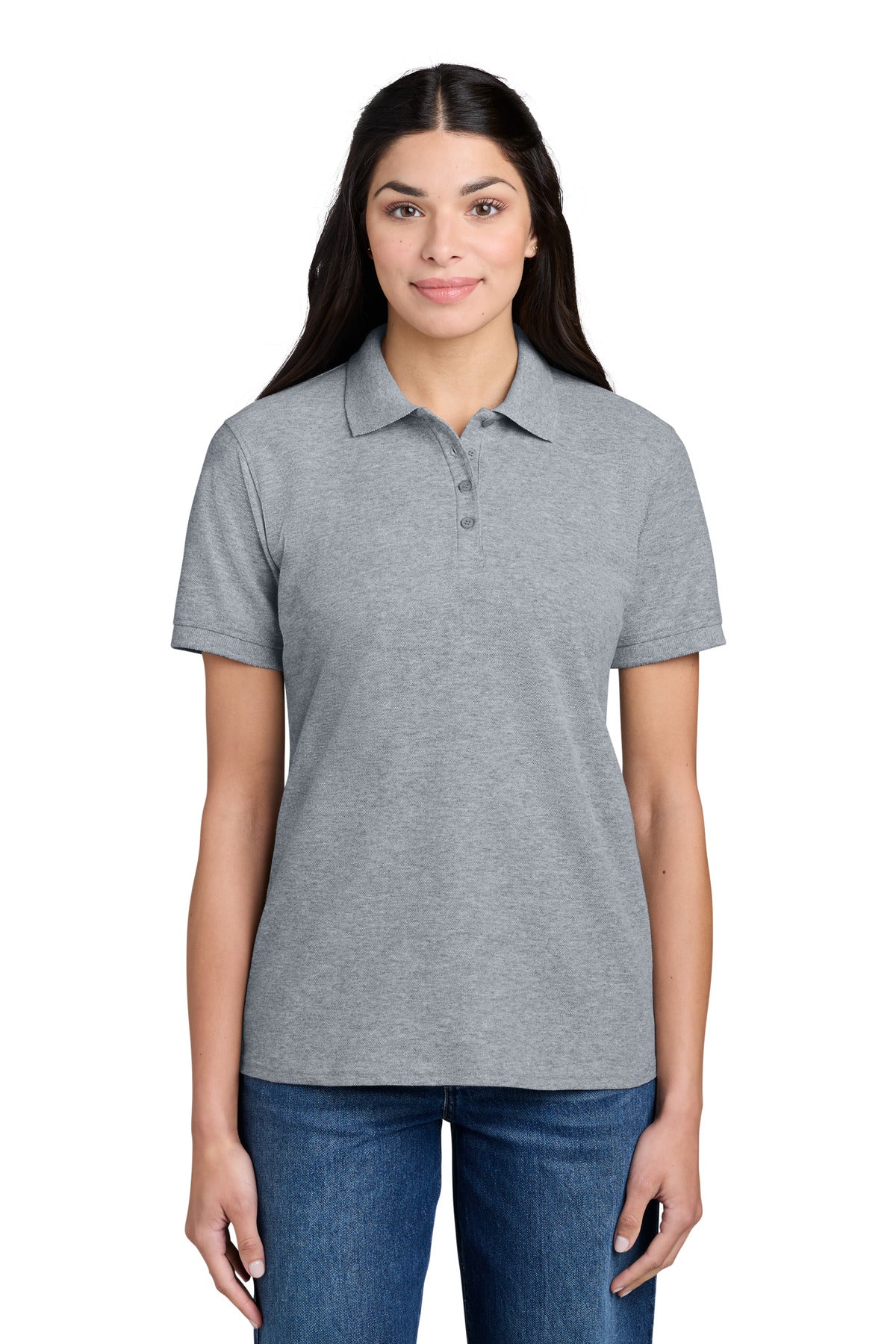 Port & Co® Women's Core Blend Pique Polo. LKP155 - Athletic Heather - XS