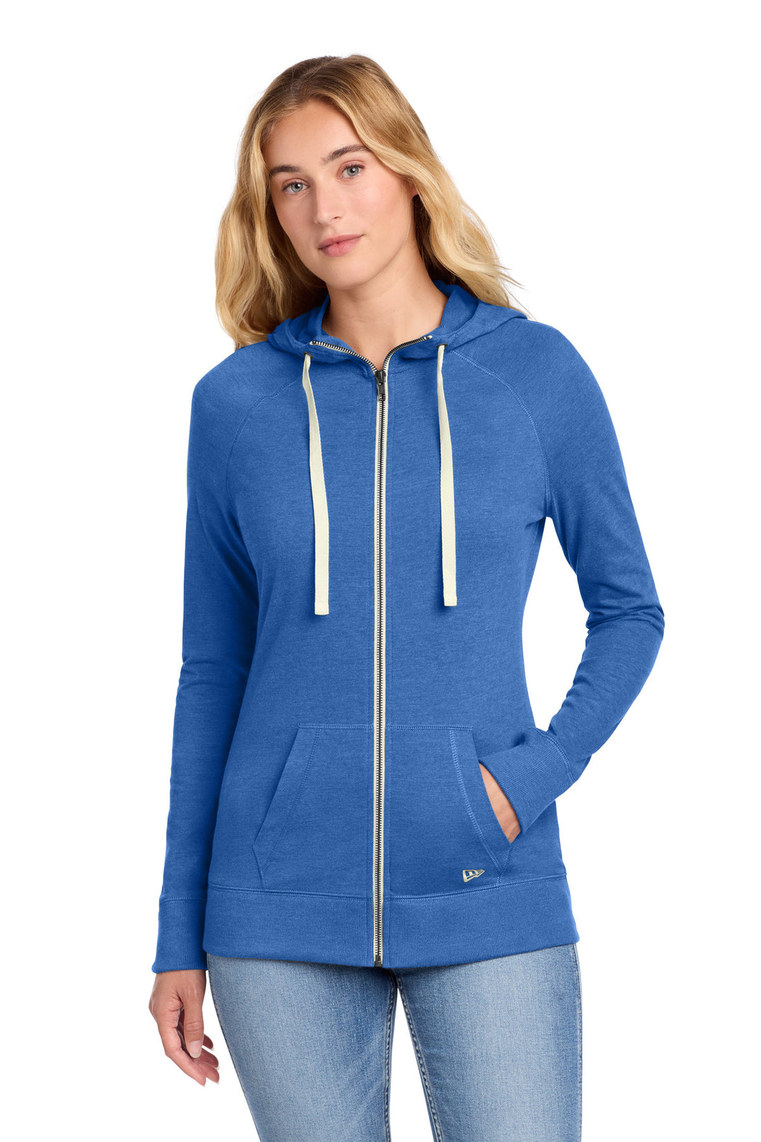 New Era® Women's Sueded Cotton Blend Full-Zip Hoodie. LNEA122