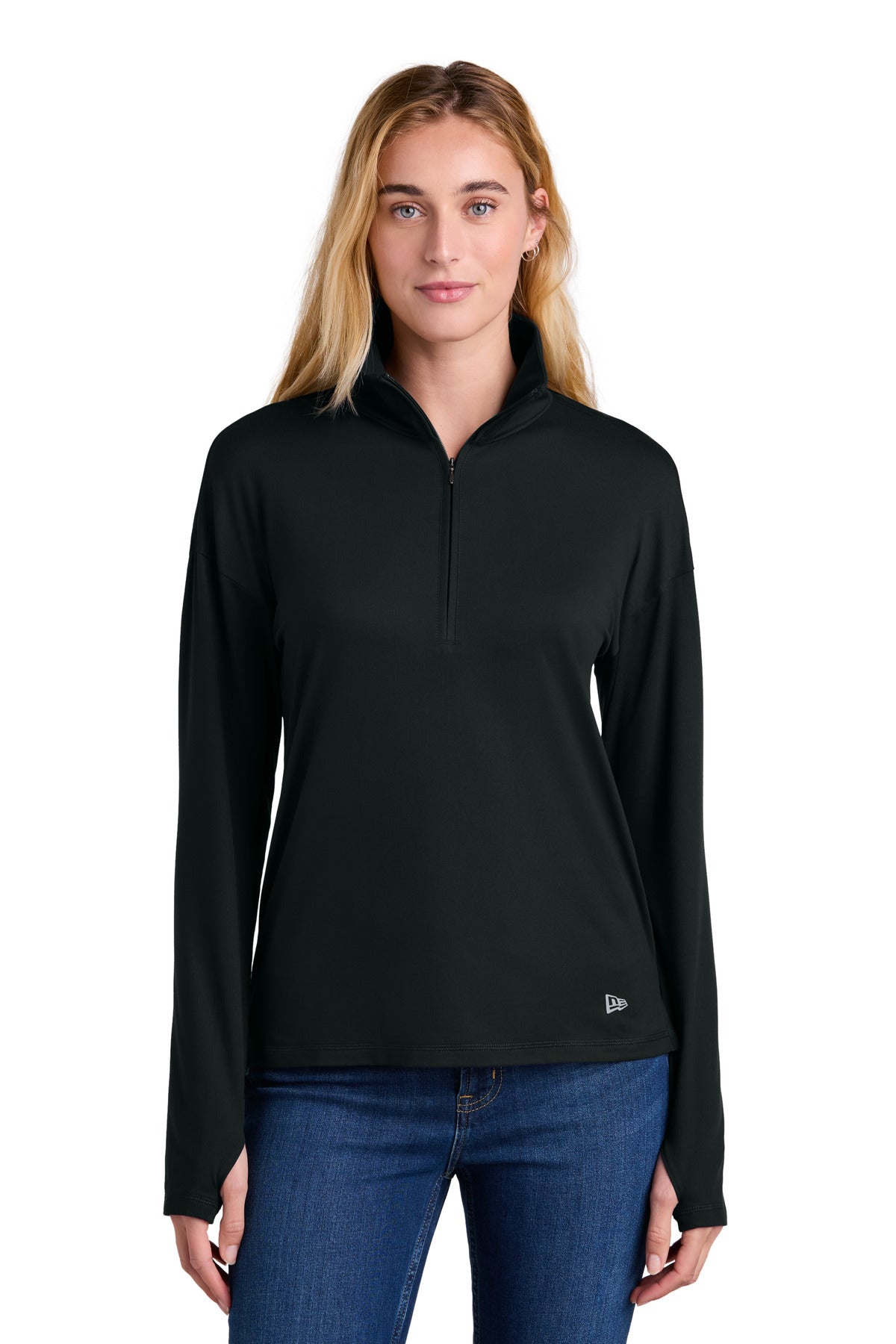 New Era® Women's Power 1/2-Zip LNEA228 - Black - 2XL