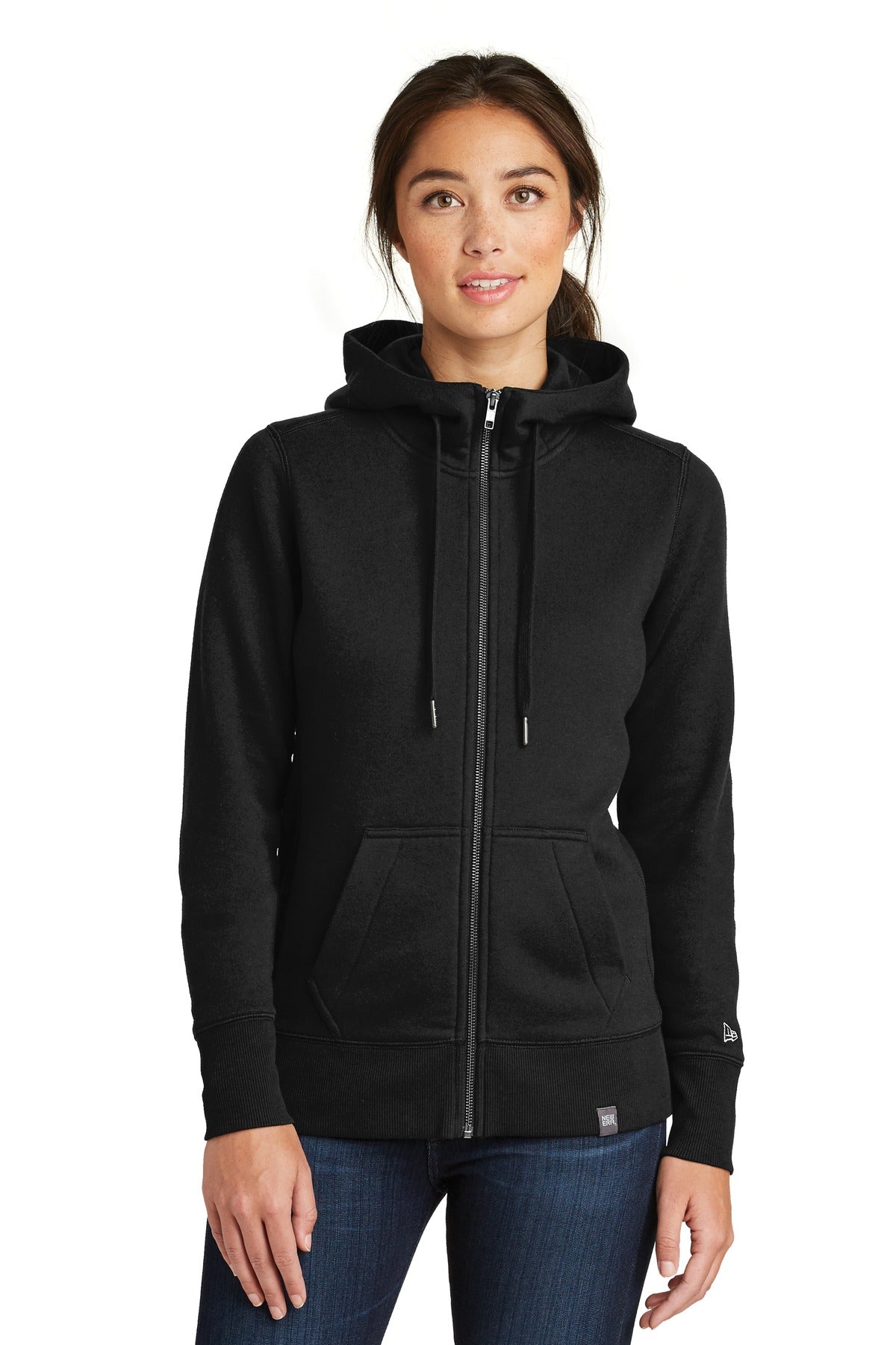 New Era ® Women's French Terry Full-Zip Hoodie. LNEA502 - Black - 2XL