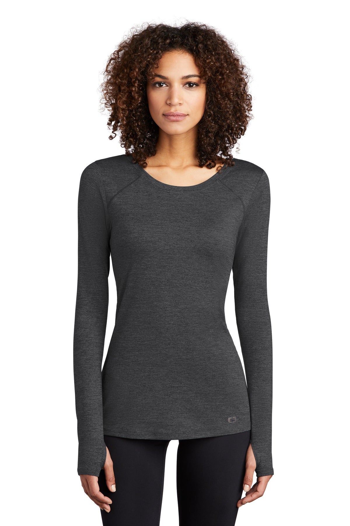 OGIO ® Women's Force Long Sleeve Tee LOE340 - Blacktop Heather - 2XL