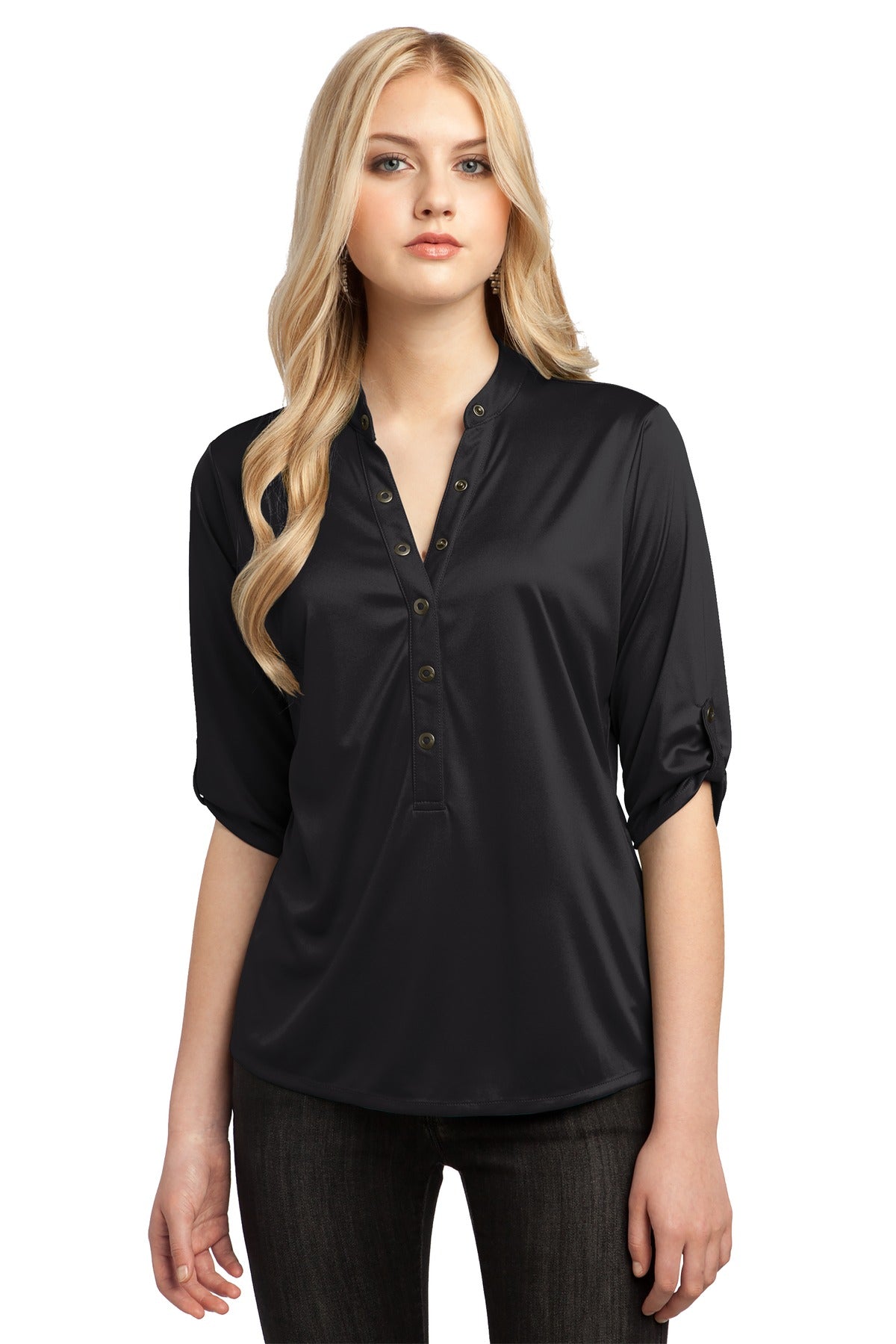 OGIO® - Crush Henley. LOG111 - Blacktop - 2XL