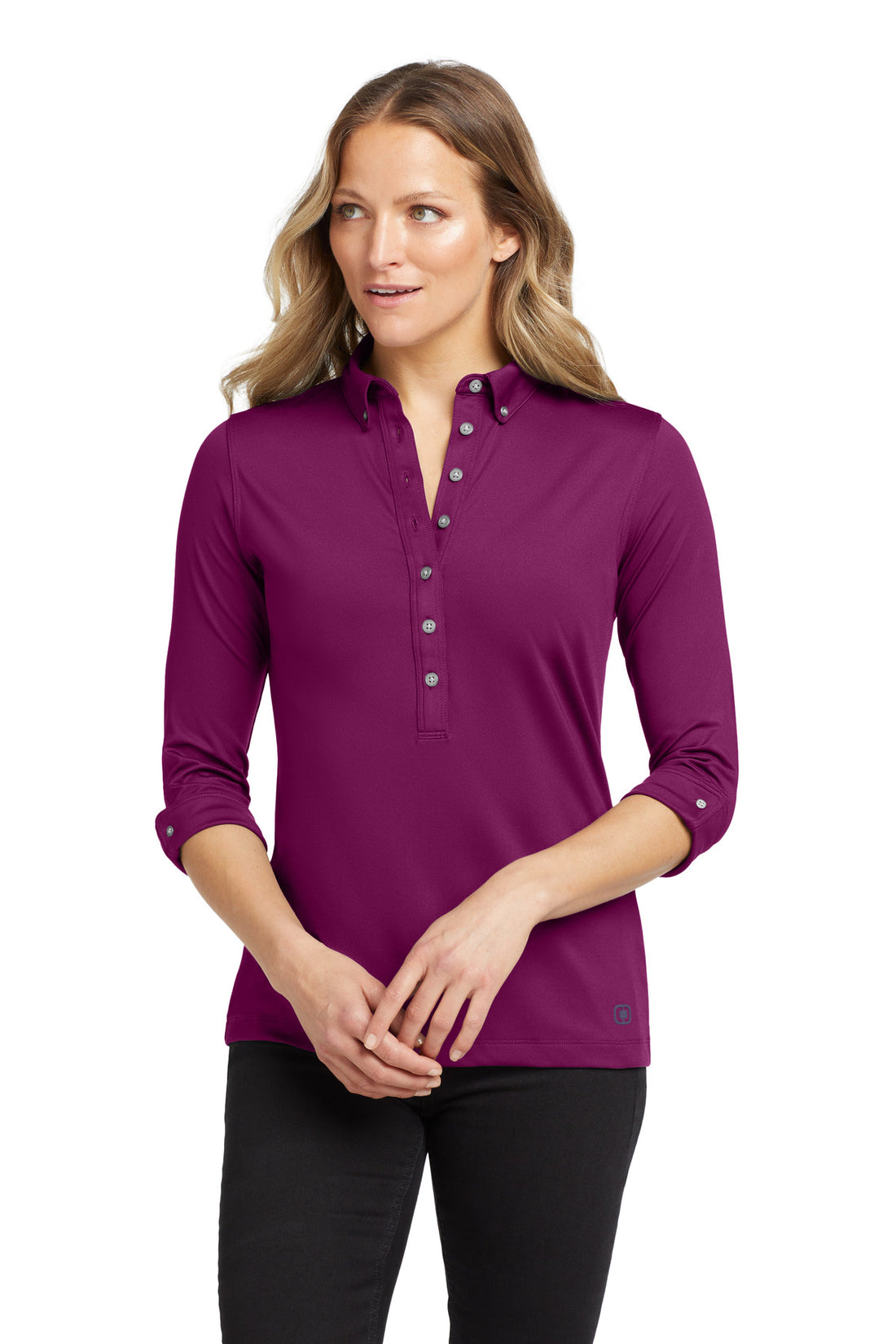 OGIO® Women's Gauge Polo. LOG122 - Berry Burst - 2XL