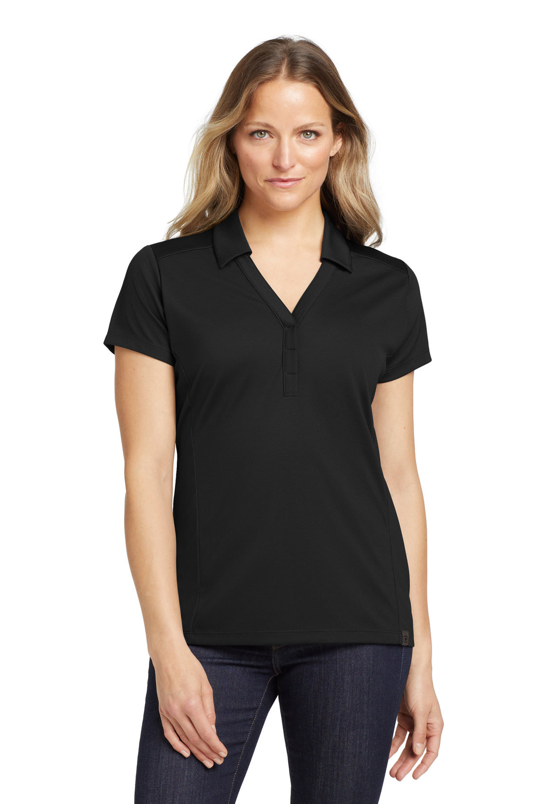 OGIO® Women's Framework Polo. LOG125 - Blacktop - 2XL