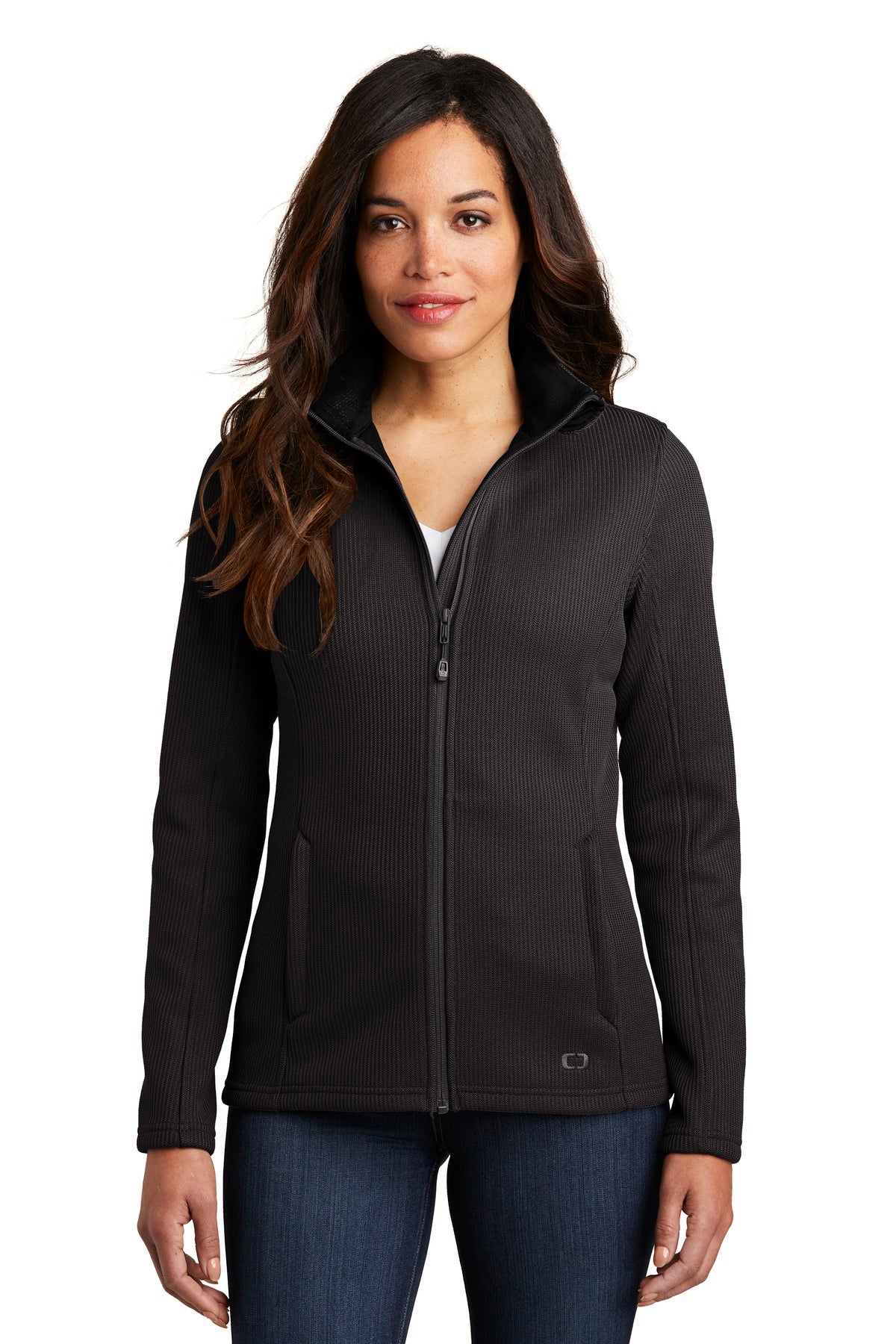 OGIO ® Women's Grit Fleece Jacket. LOG727 - Blacktop - 2XL
