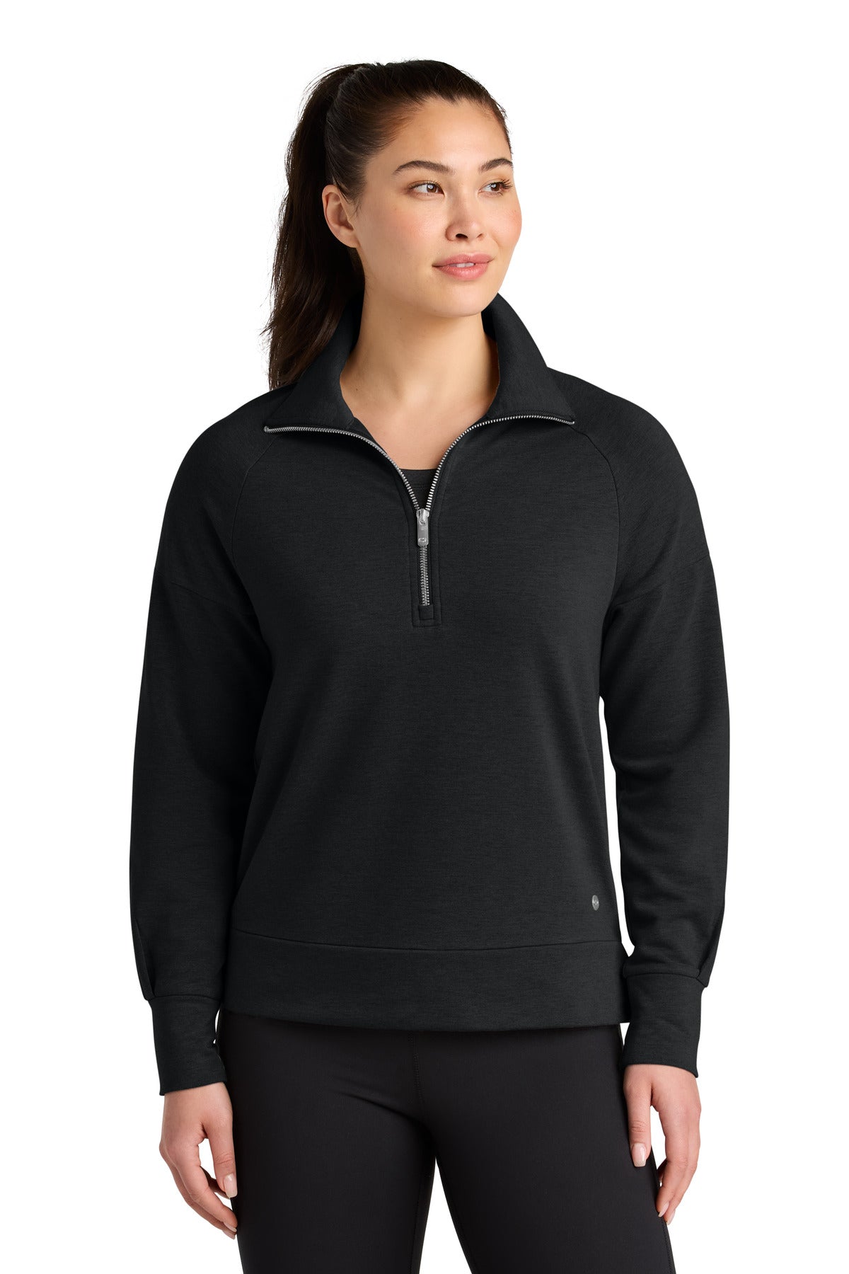 OGIO® Women's Luuma 1/2-Zip LOG814 - Blacktop - 2XL