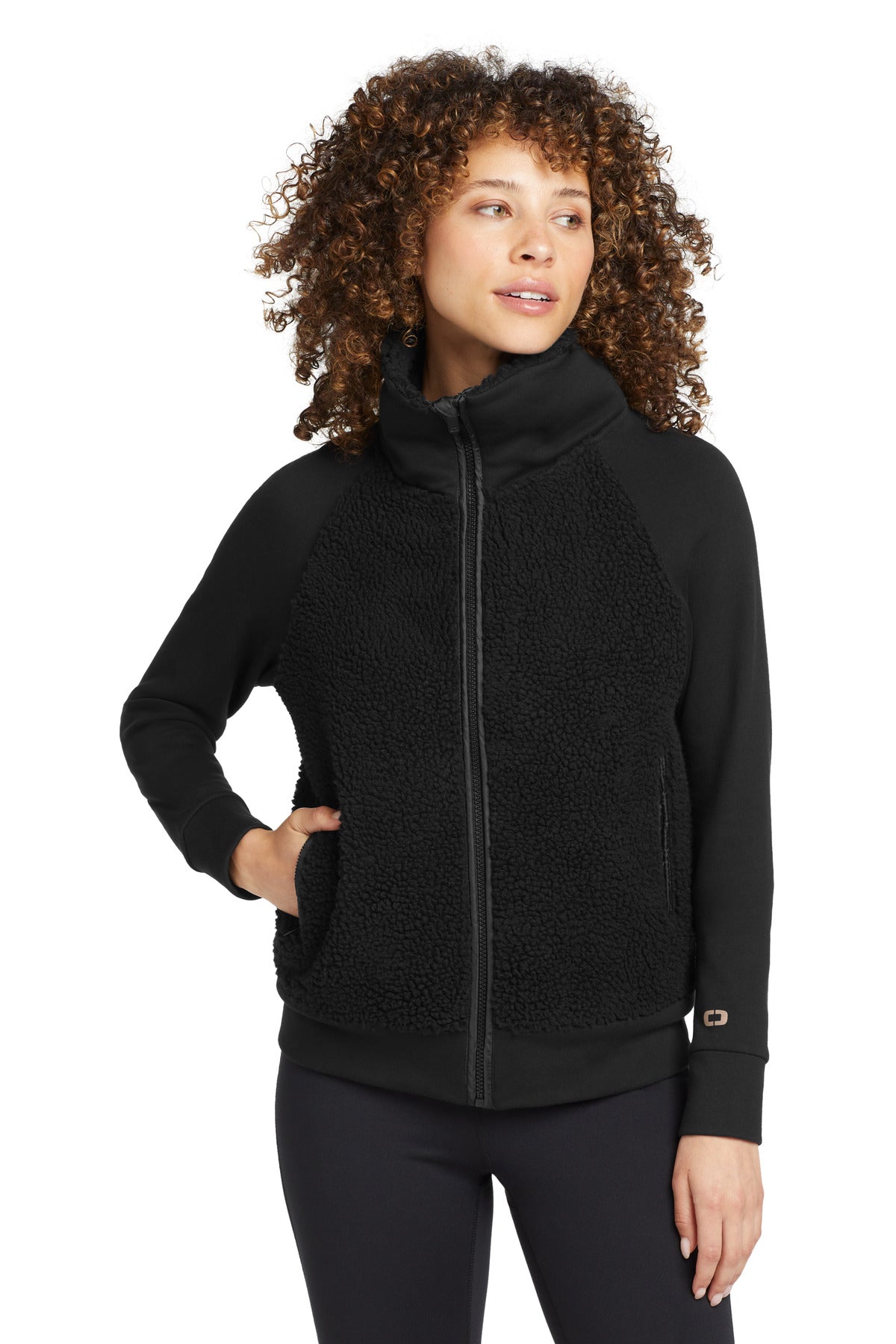 OGIO ® Women's Luuma Sherpa Full-Zip. LOG815 - Blacktop - 2XL