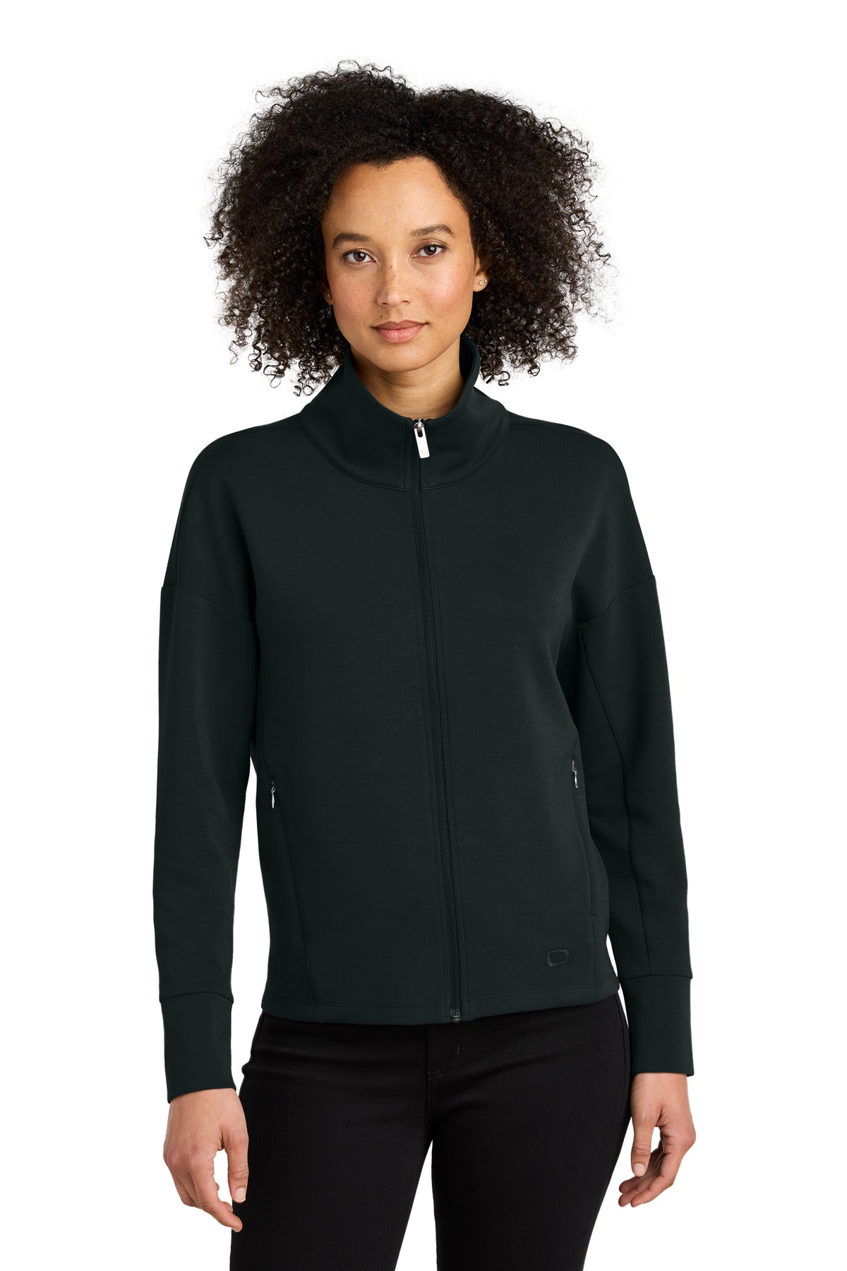 OGIO® Women's Transcend Full-Zip LOG860 - Blacktop - 2XL