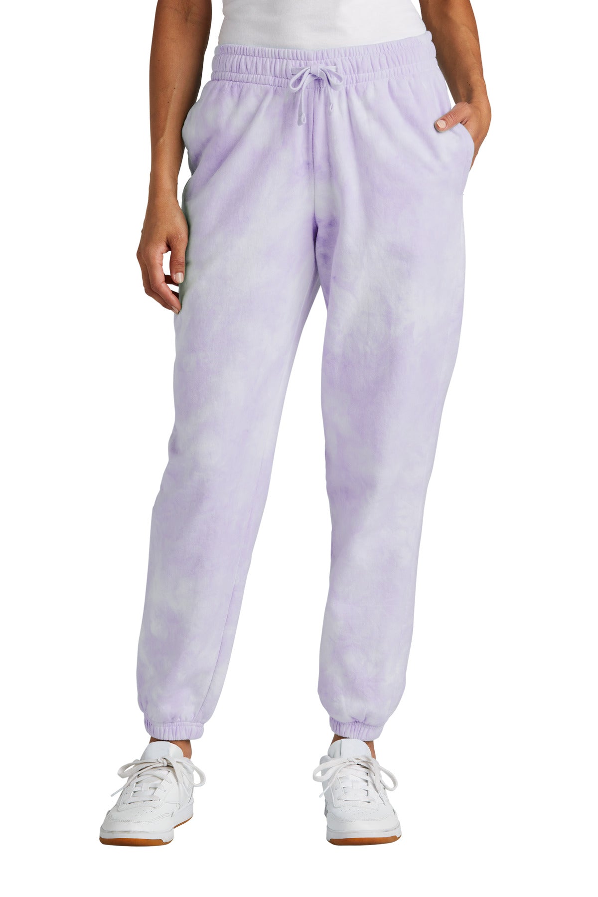 Port & Co® Women's Beach Wash® Cloud Tie-Dye Sweatpant LPC140P - Amethyst - 3XL