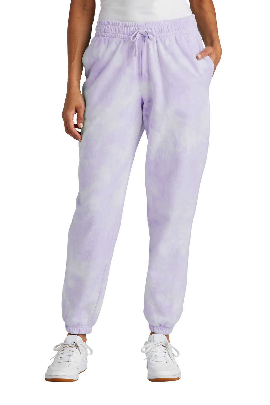 Port & Co® Women's Beach Wash® Cloud Tie-Dye Sweatpant LPC140P - Amethyst - 3XL