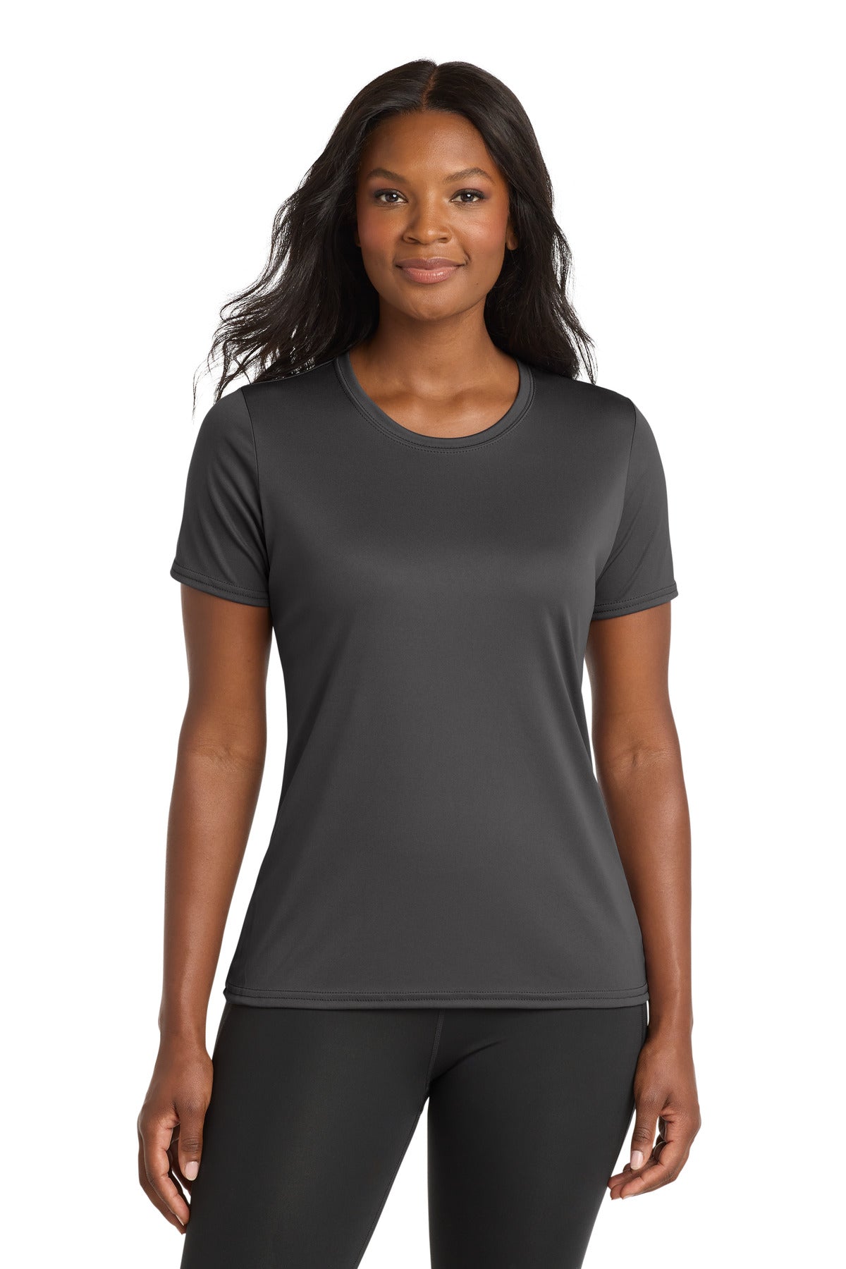 Port & Co® Women's Performance Tee. LPC380 - Charcoal - XS
